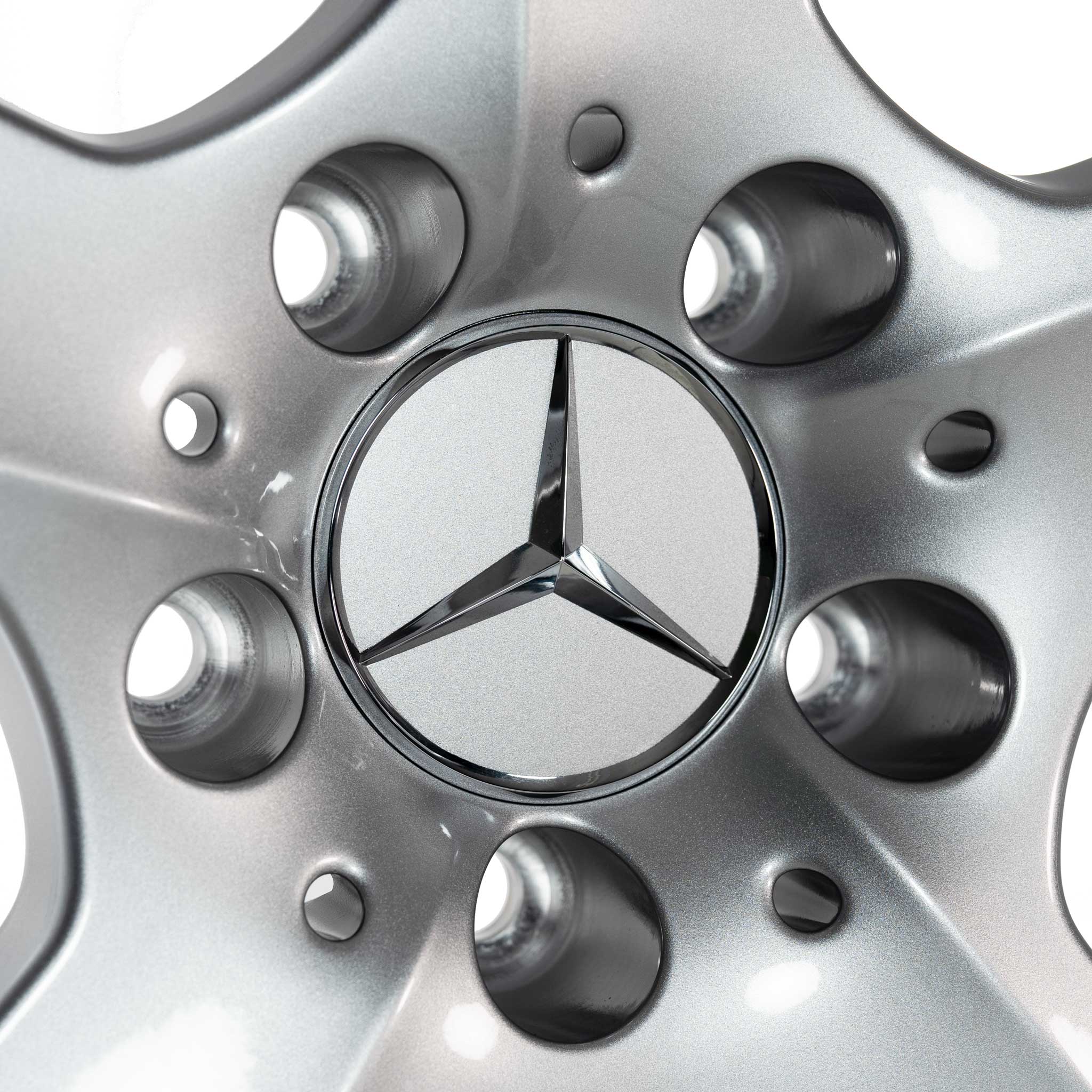 Mercedes 5 Spoke [207-18] Titanium Silver Alloy Wheel Product Image #4