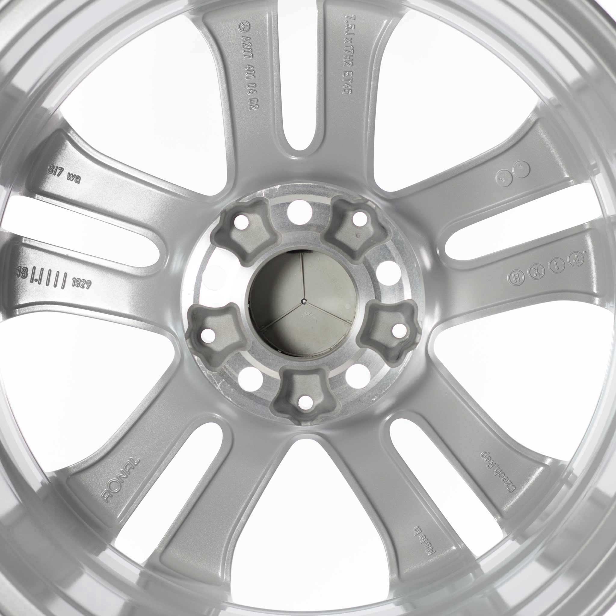 Mercedes 5 Twin Spoke [207-17] Titanium Silver Alloy Wheel Product Image #4