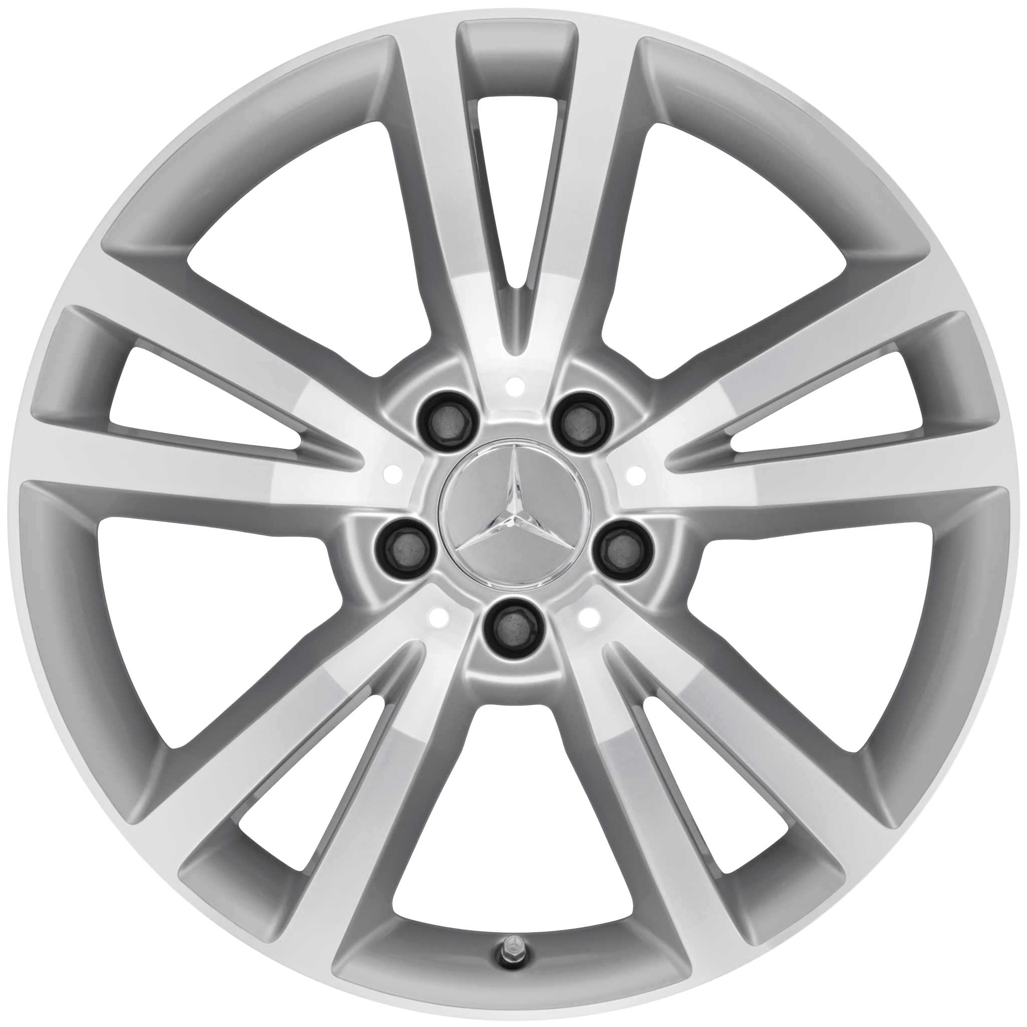 Mercedes Shikrio [207-18] Titanium Silver with High Sheen Alloy Wheel Product Image #1
