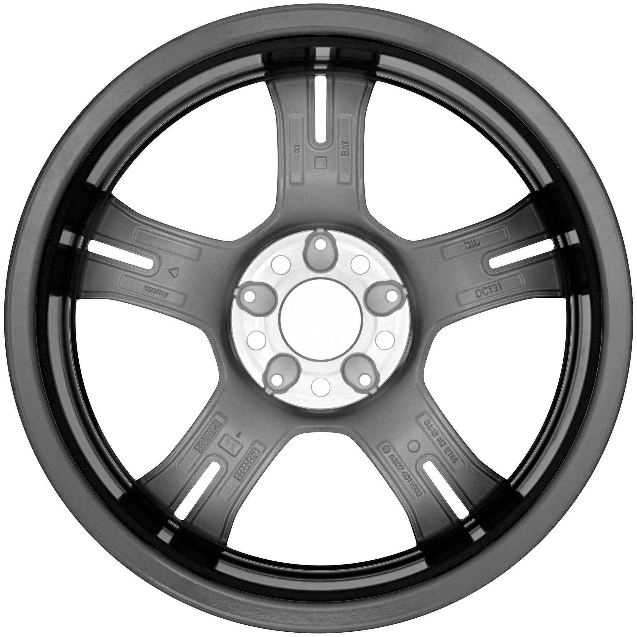 Mercedes 5 Spoke [207-18] Gloss Black with High Sheen Alloy Wheel Product Image #2