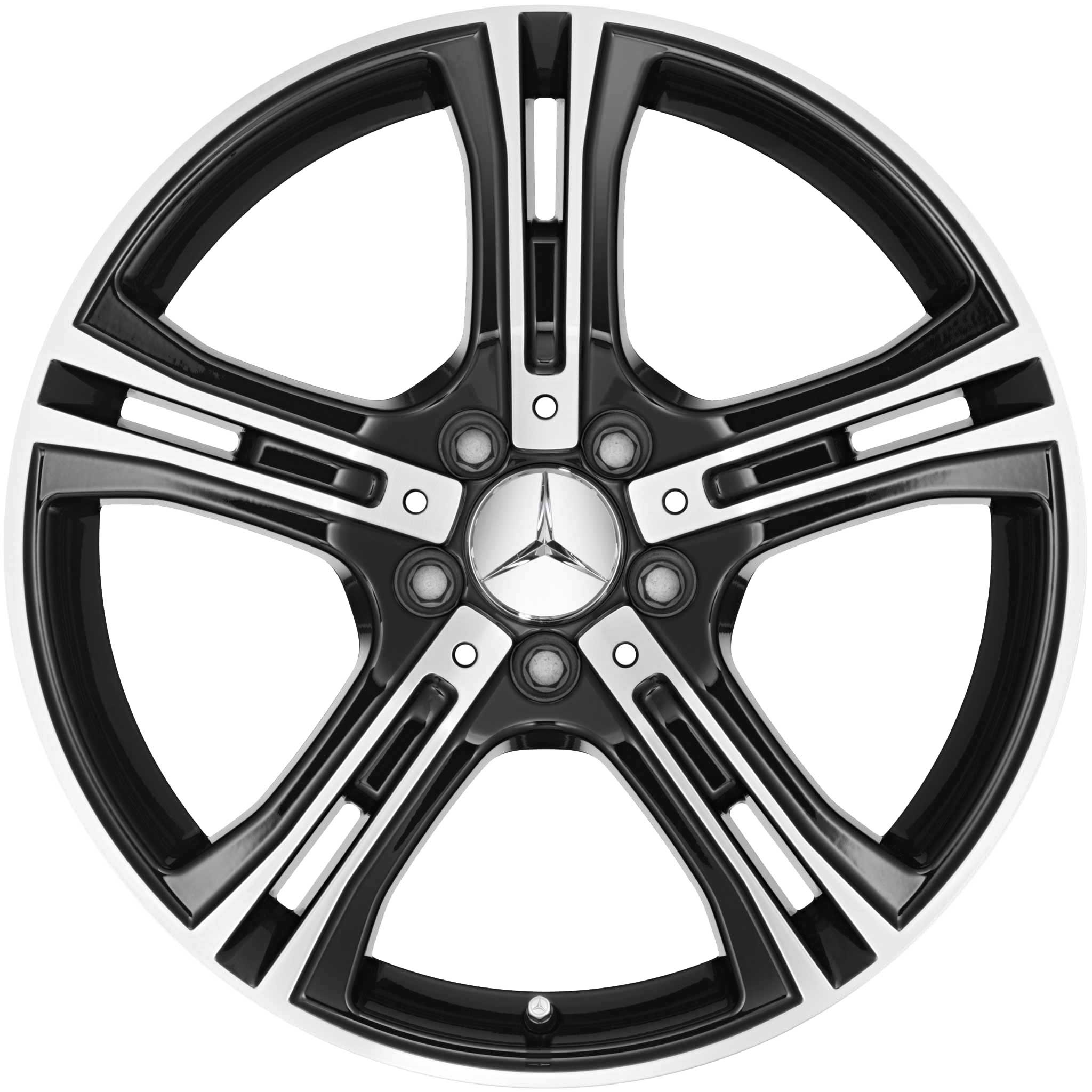 Mercedes 5 Spoke [207-18] Gloss Black with High Sheen Alloy Wheel Product Image #1
