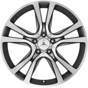 19" Mercedes 5 Twin Spoke [207-19] Himalaya Grey with High Sheen alloy wheel