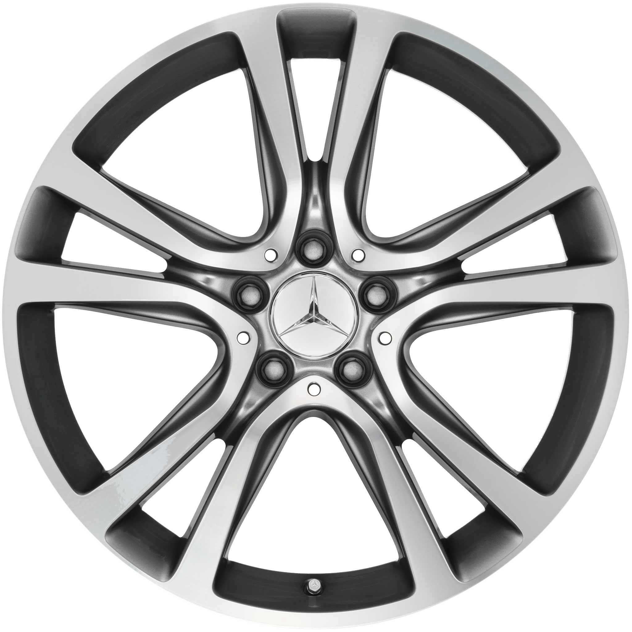 Mercedes 5 Twin Spoke [207-19] Himalaya Grey with High Sheen Alloy Wheel Product Image #1