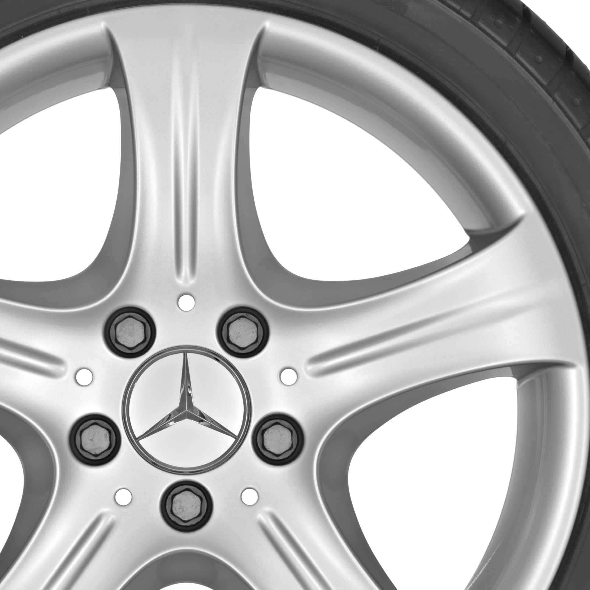 Mercedes 5 Spoke [207-17] Vanadium Silver Alloy Wheel Product Image #2