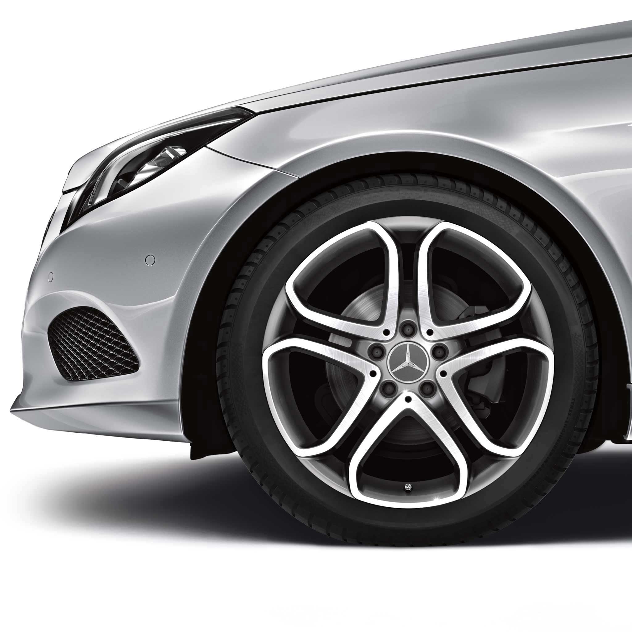 Mercedes 5 Twin Spoke [207-18] Himalaya Grey with High Sheen Alloy Wheel Product Image #3