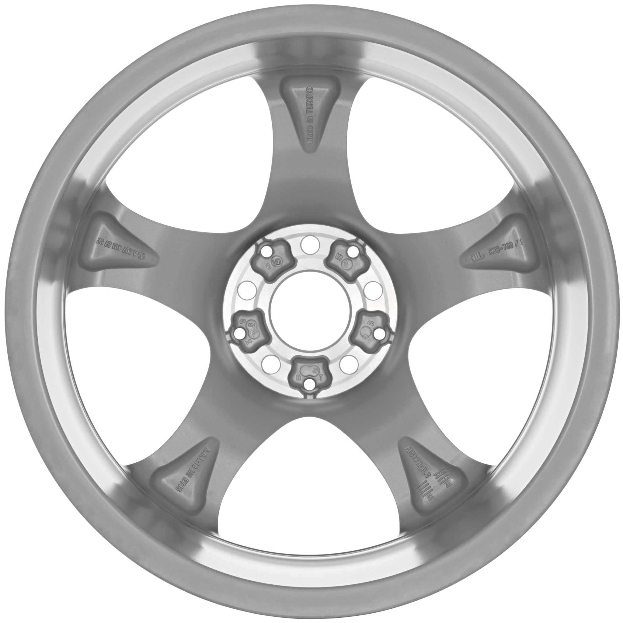 Mercedes 5 Spoke [207-18] Vanadium Silver Alloy Wheel Product Image #3