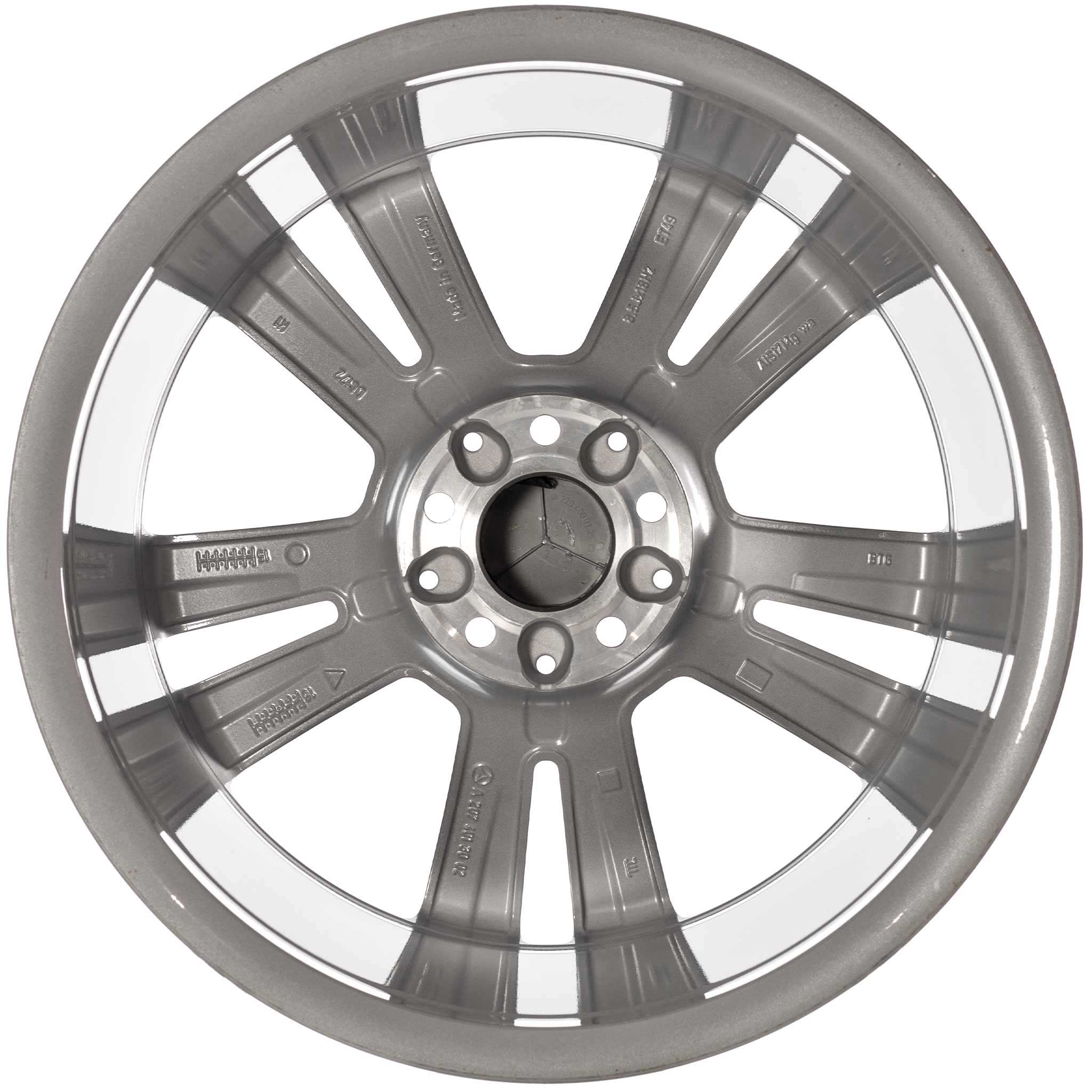 Mercedes 5 Twin Spoke [207-18] Himalaya Grey with High Sheen Alloy Wheel Product Image #4