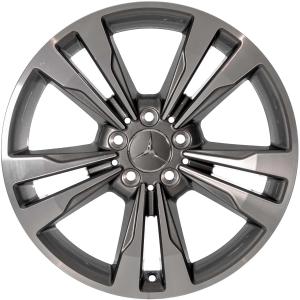Mercedes 5 Twin Spoke [207-18] Himalaya Grey with High Sheen Alloy Wheel for Mercedes E-Class C207 - Sizes 18in