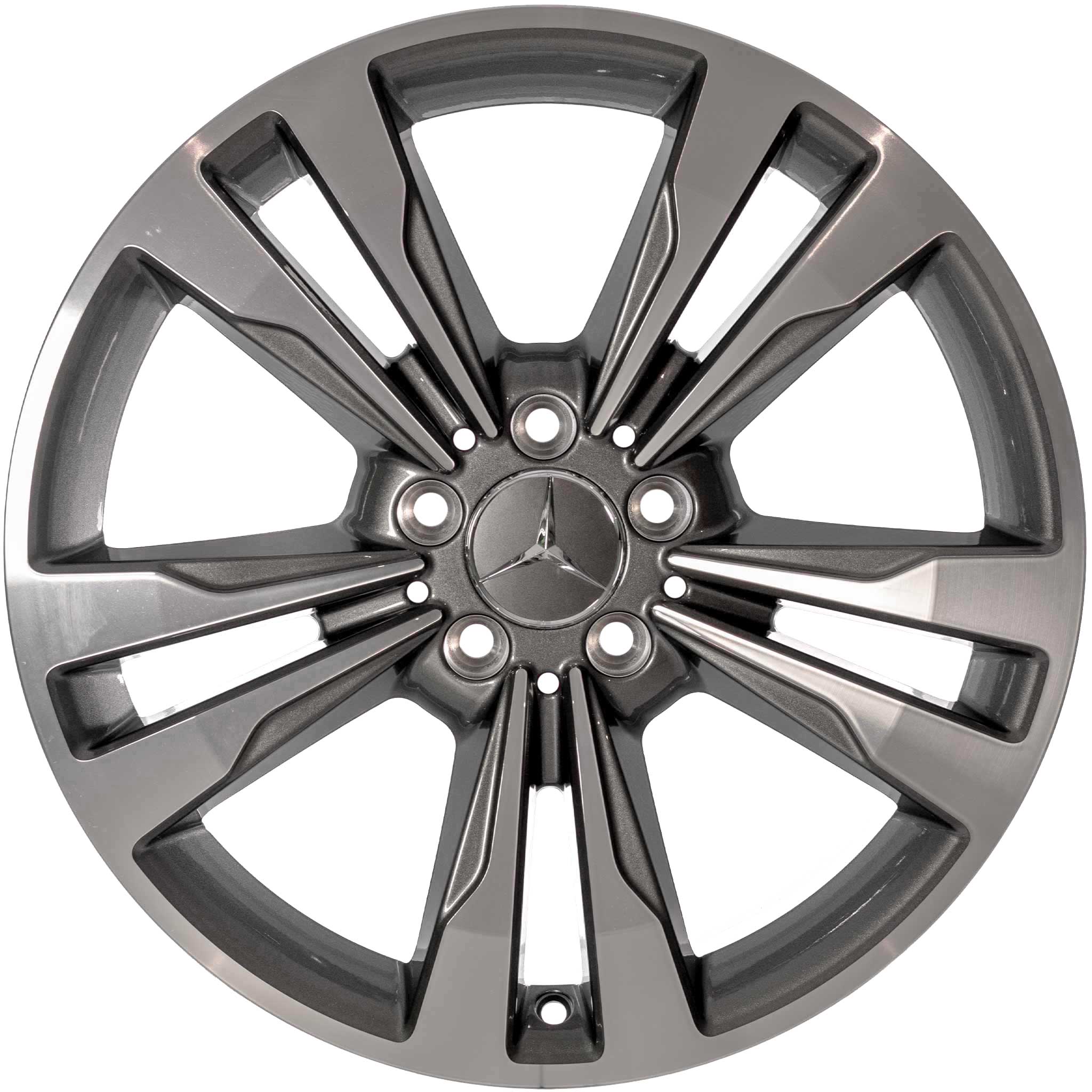 Mercedes 5 Twin Spoke [207-18] Himalaya Grey with High Sheen Alloy Wheel Product Image #1