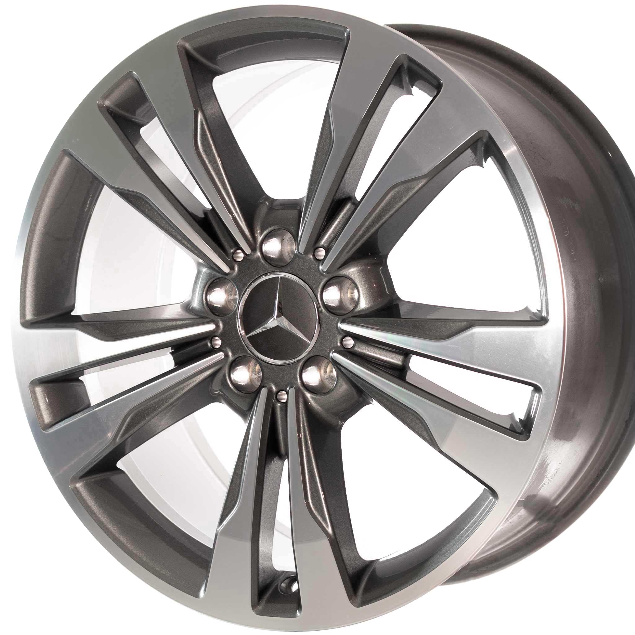 Mercedes 5 Twin Spoke [207-18] Himalaya Grey with High Sheen Alloy Wheel Product Image #3