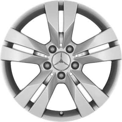 Mercedes 5 Twin Spoke [212-17] Titanium Silver with High Sheen Alloy Wheel Product Image #1