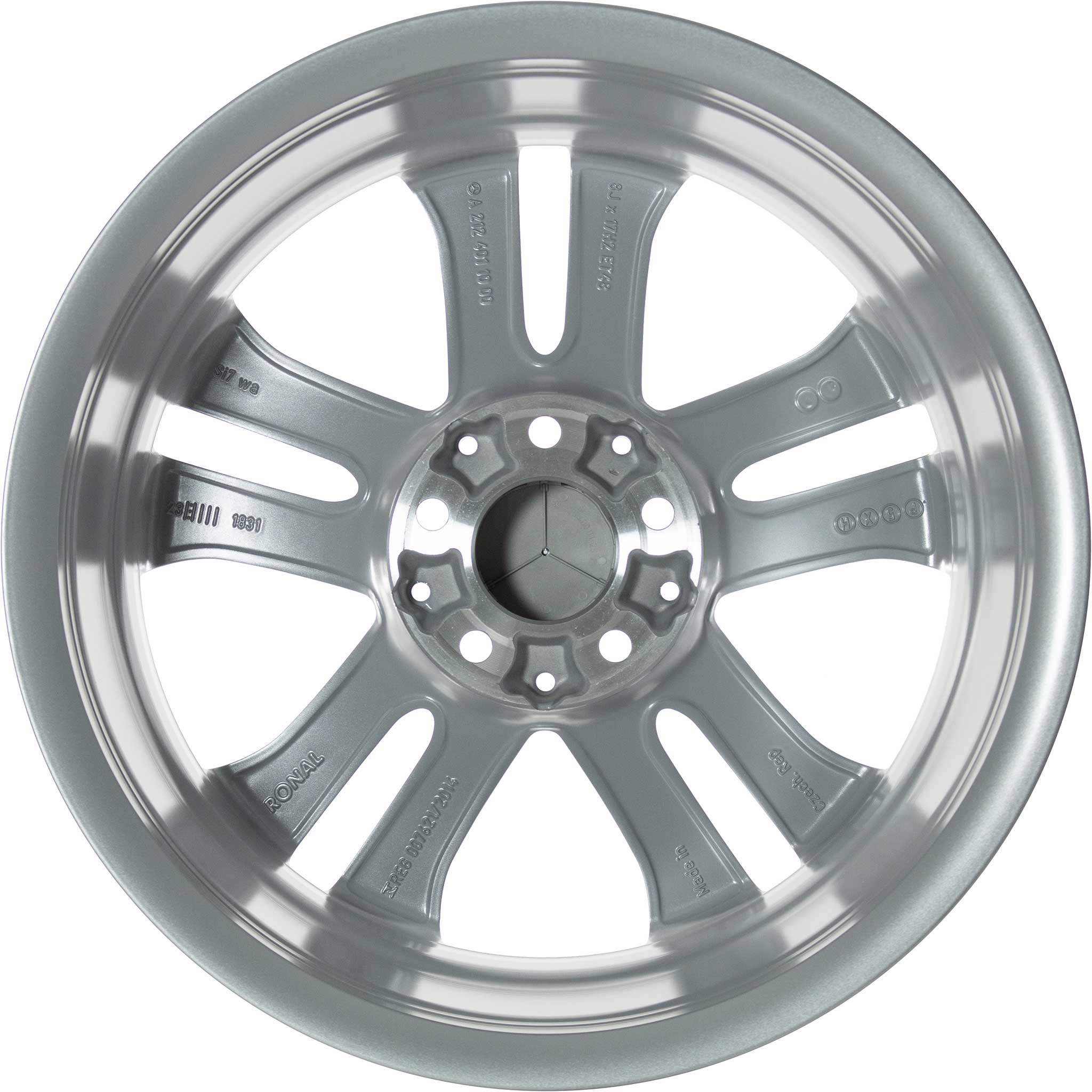 Mercedes 5 Twin Spoke [212-17] Titanium Silver Alloy Wheel Product Image #3