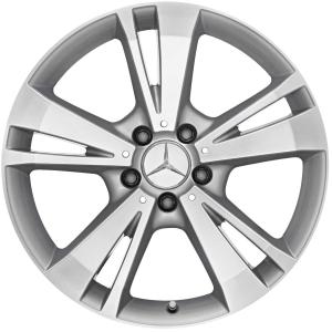 Mercedes 5 Twin Spoke [212-18] Titanium Silver with High Sheen Alloy Wheel for Mercedes E-Class W212 - Sizes 18in