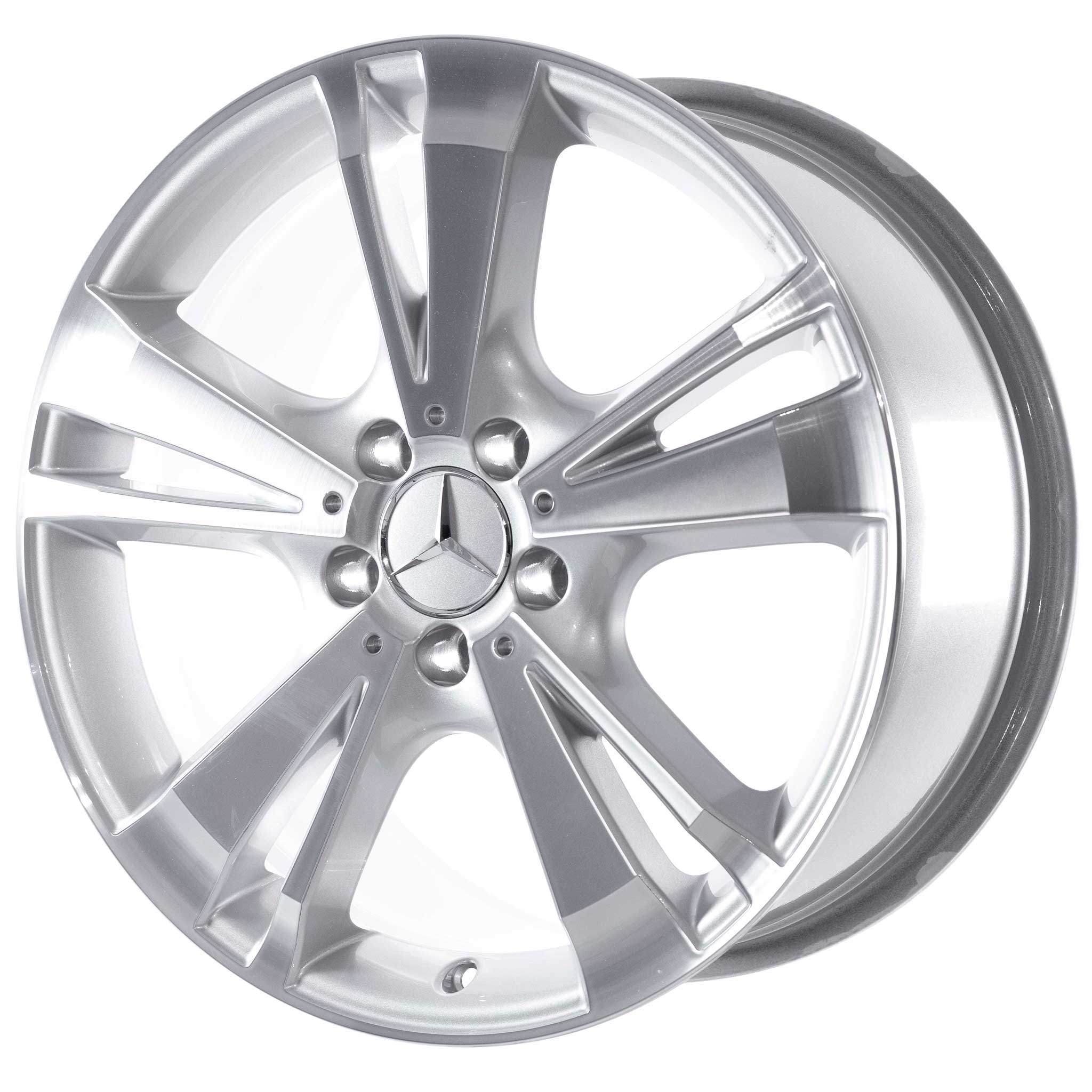 Mercedes 5 Twin Spoke [212-18] Titanium Silver with High Sheen Alloy Wheel Product Image #3