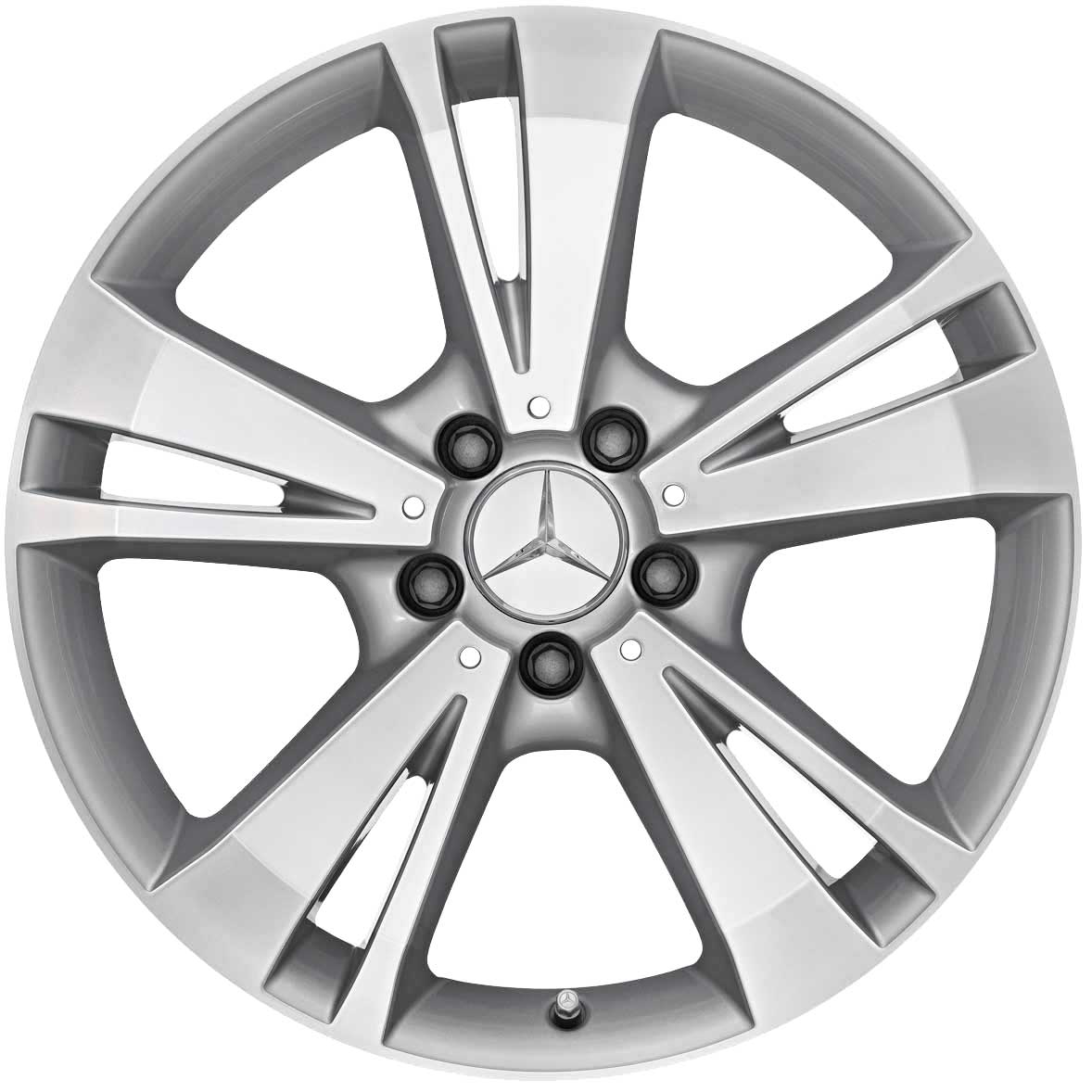 Mercedes 5 Twin Spoke [212-18] Titanium Silver with High Sheen Alloy Wheel Product Image #1