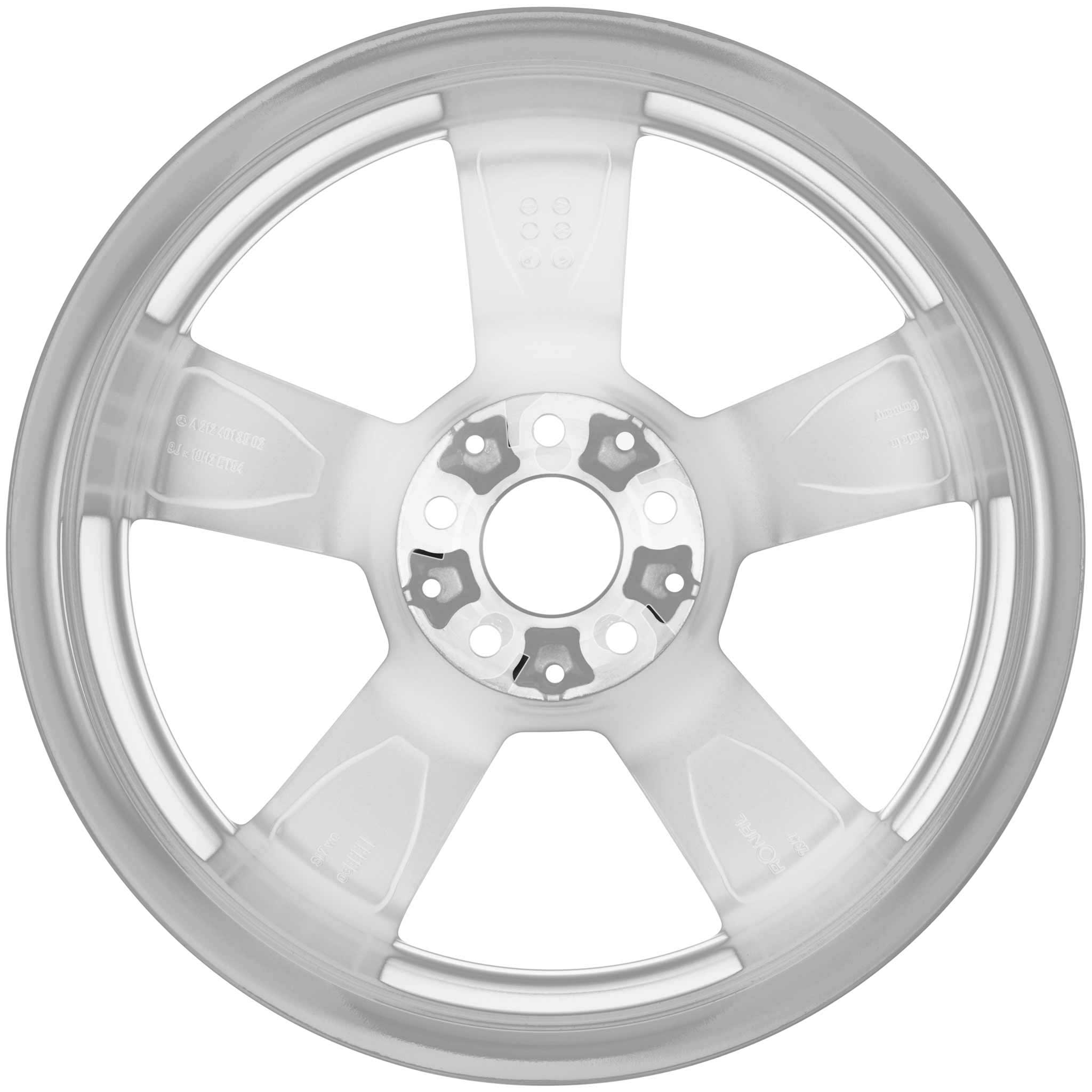Mercedes 5 Spoke [212-18] Titanium Silver with High Sheen Alloy Wheel Product Image #2
