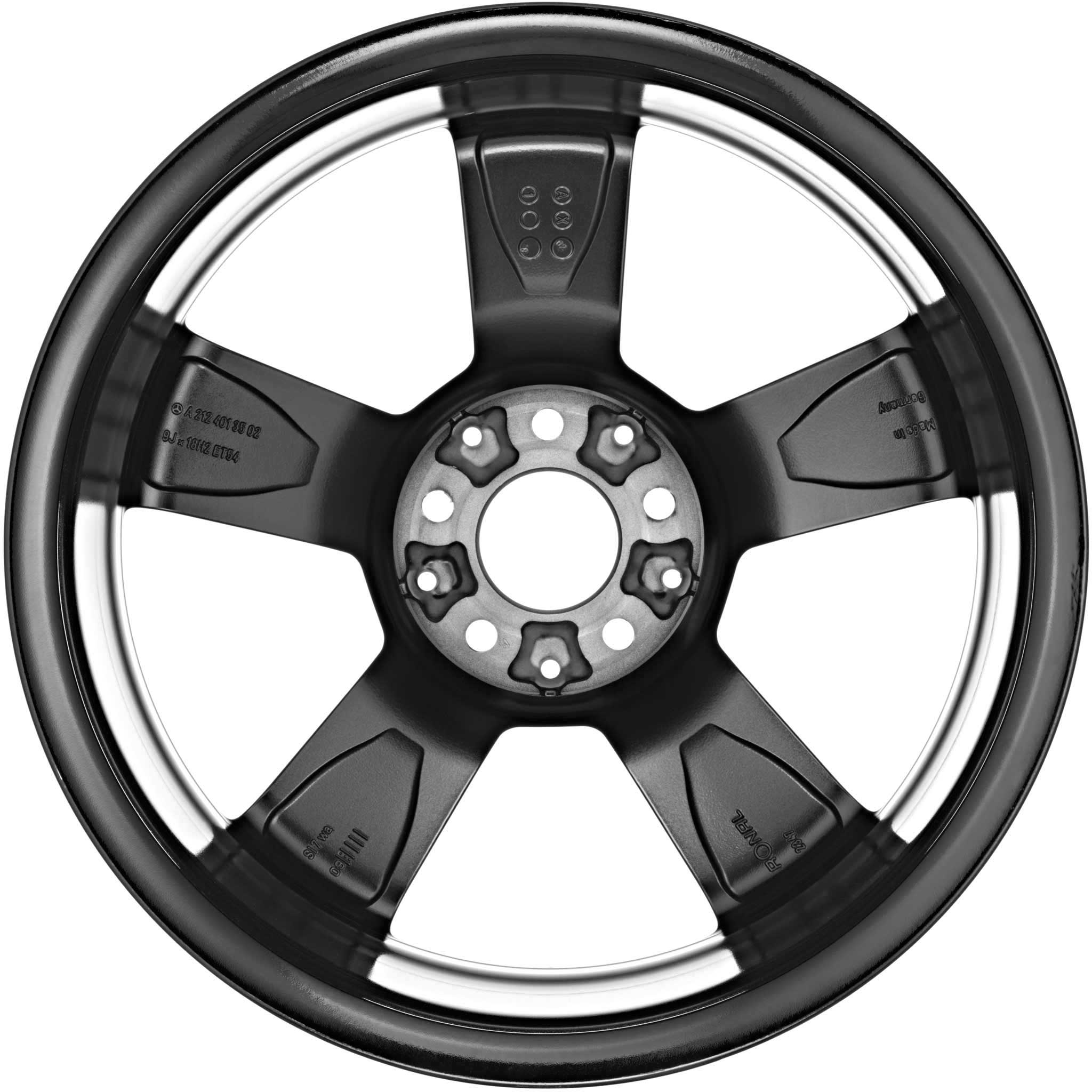 Mercedes Xentres [212-18] Gloss Black with High Sheen Alloy Wheel Product Image #2