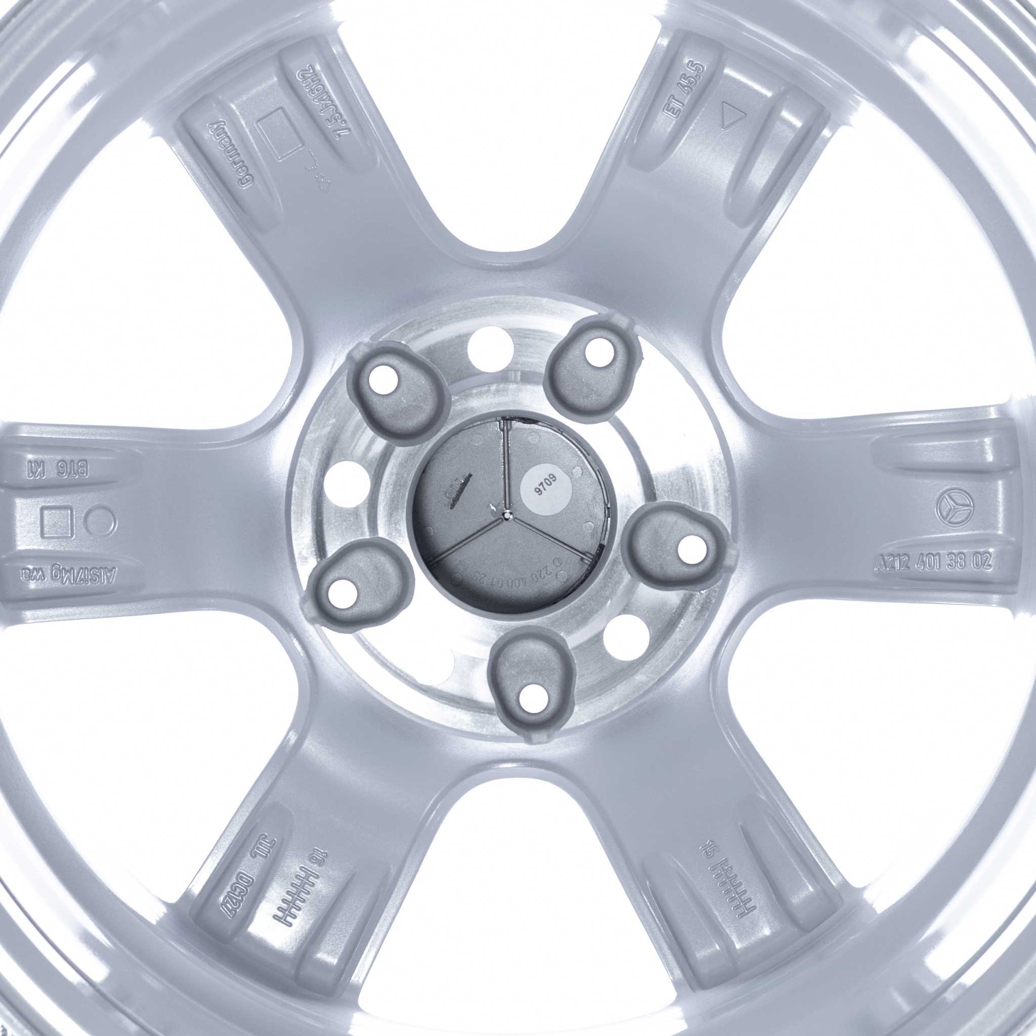 Mercedes 6 Spoke [212-16] Titanium Silver Alloy Wheel Product Image #3