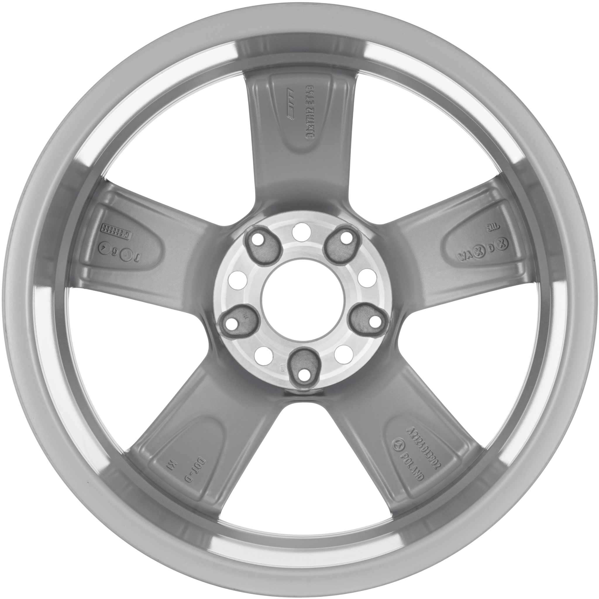 Mercedes 5 Spoke [212-17] Titanium Silver Alloy Wheel Product Image #2