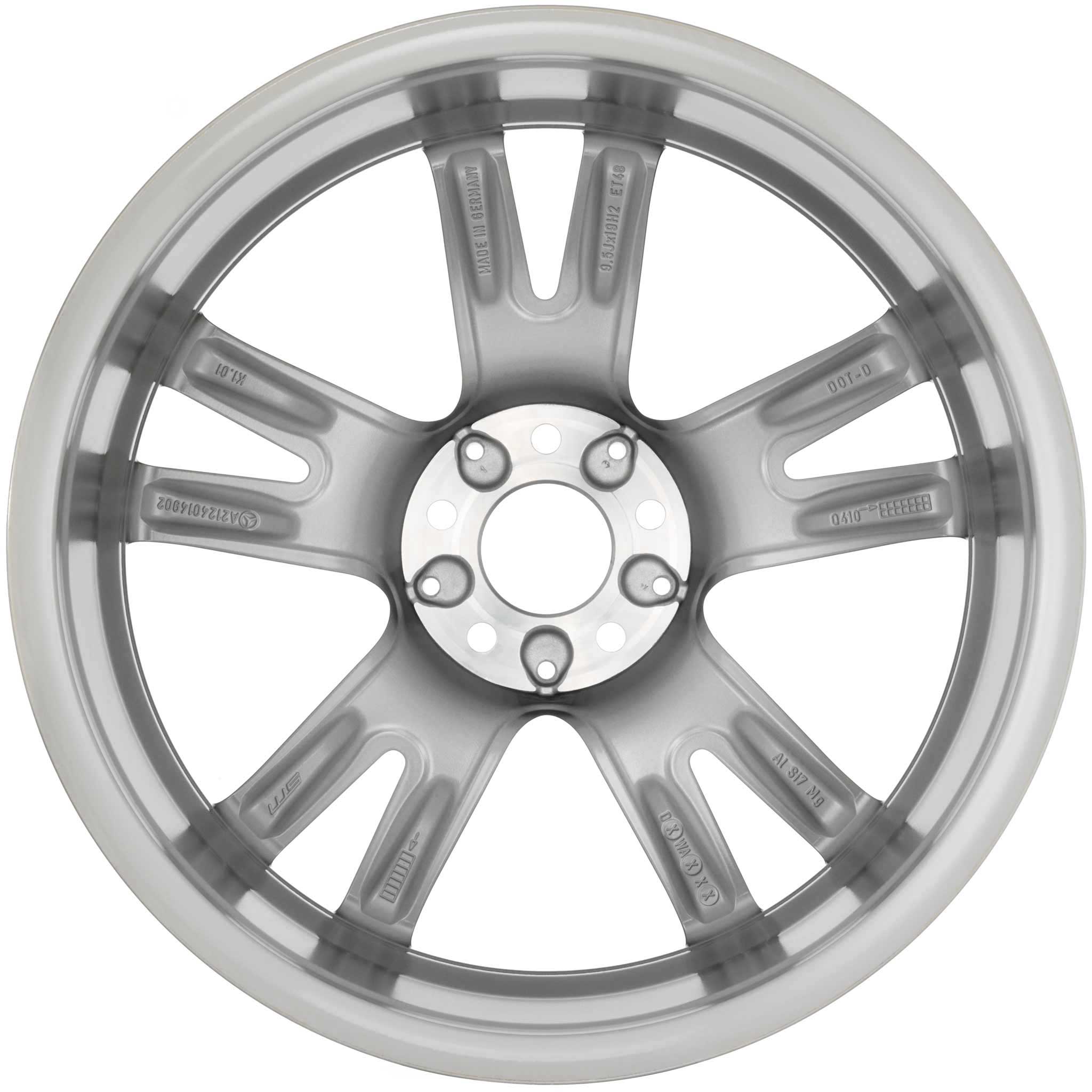 Mercedes 5 Twin Spoke [212-19] Himalaya Grey with High Sheen Alloy Wheel Product Image #2