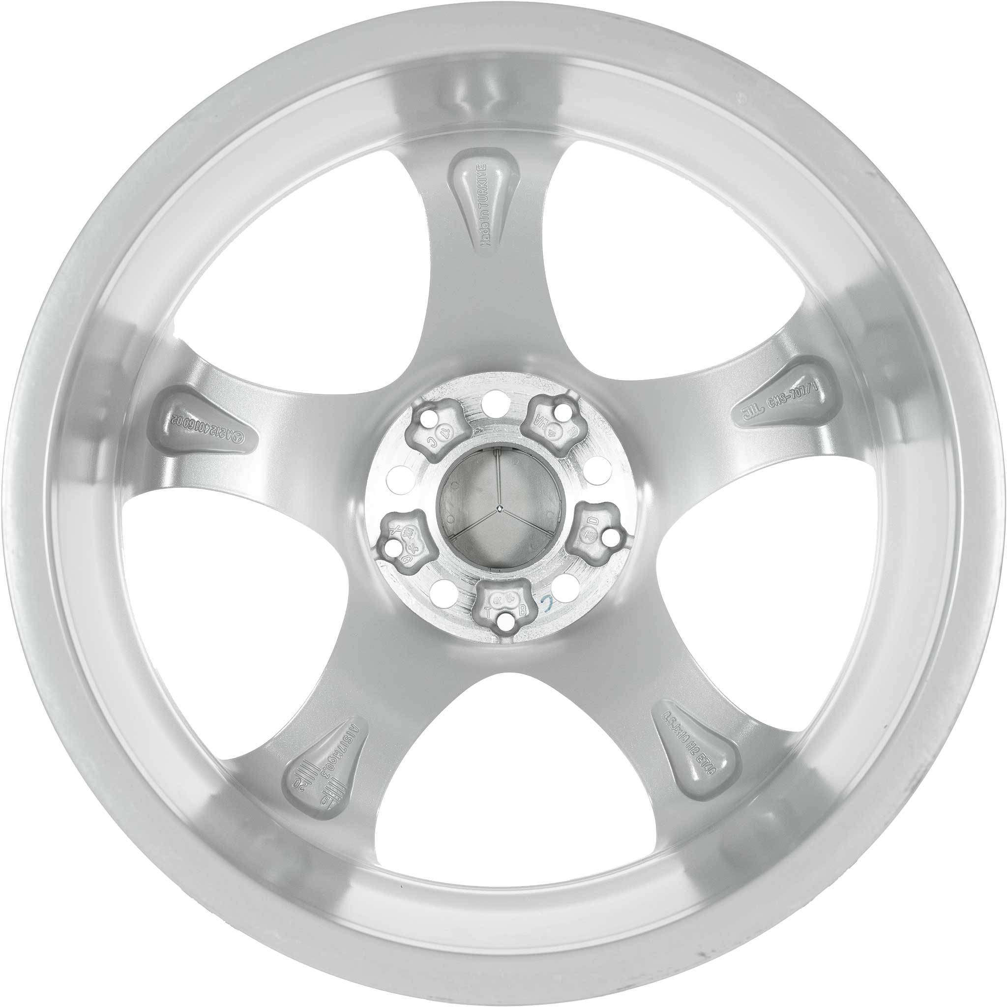 Mercedes 5 Spoke [212-18] Vanadium Silver Alloy Wheel Product Image #3