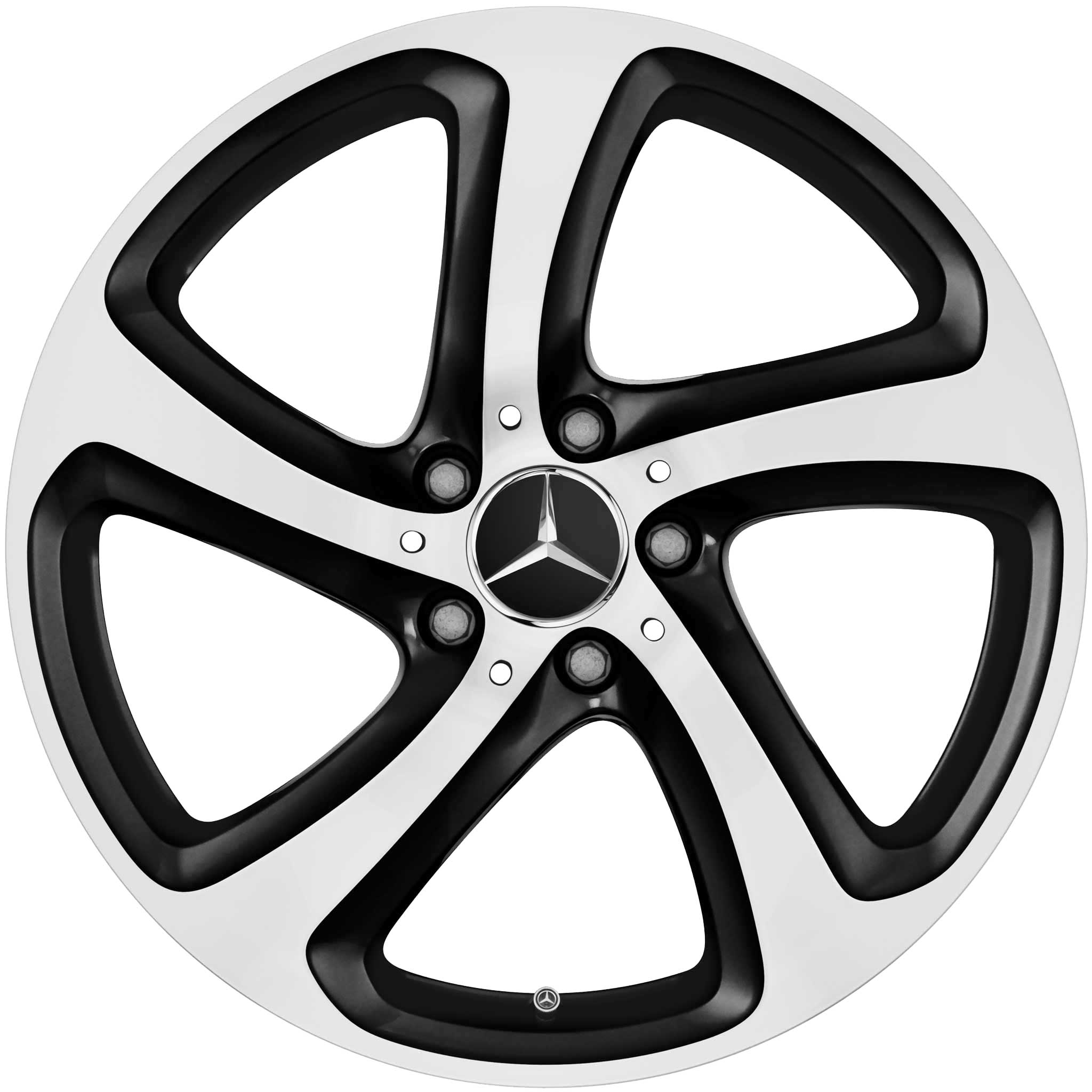Mercedes 5 Spoke [213-18] Gloss Black with High Sheen Alloy Wheel Product Image #1