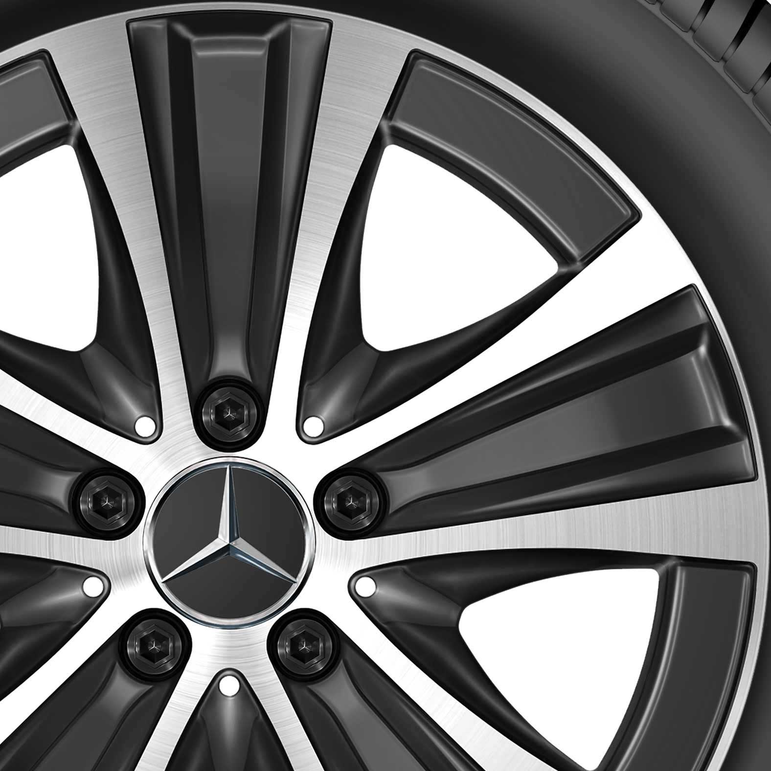 Mercedes 5 Spoke [213-17] Gloss Black with High Sheen Alloy Wheel Product Image #2