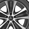 Mercedes 5 Spoke [213-18] Gloss Back with High Sheen Wheel Img 2