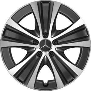 Mercedes 5 Spoke [213-18] Gloss Back with High Sheen Alloy Wheel for Mercedes E-Class C238 - Sizes 18in