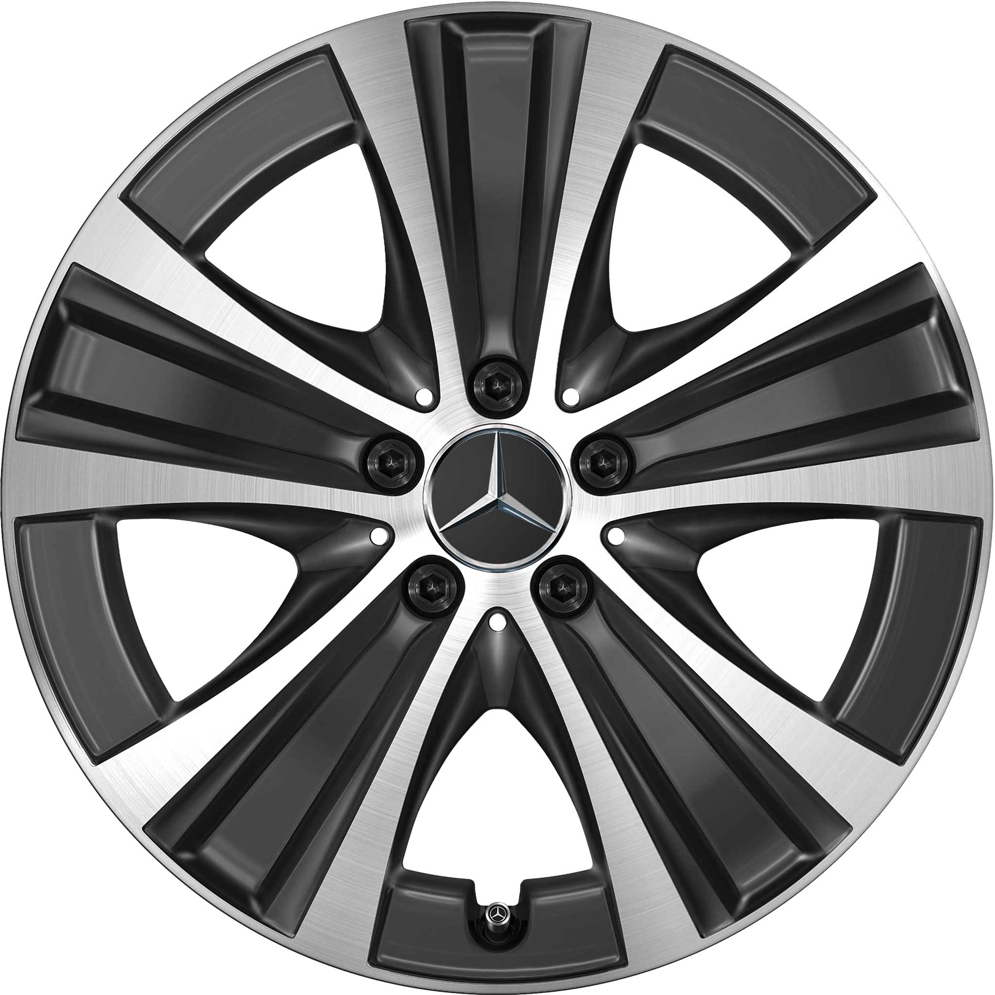 Mercedes 5 Spoke [213-18] Gloss Back with High Sheen Alloy Wheel Product Image #1