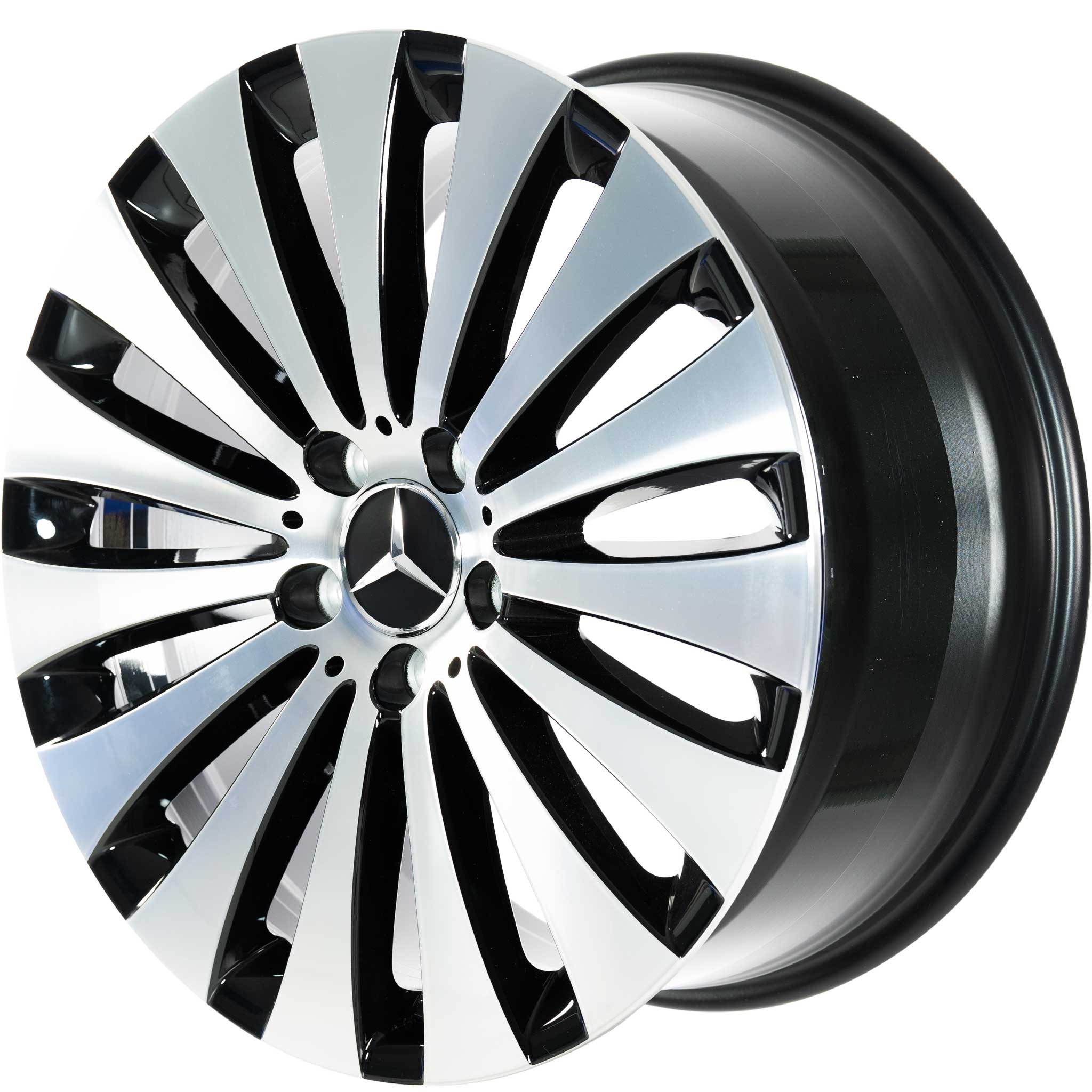Mercedes Multispoke [213-18] Gloss Black with High Sheen Alloy Wheel Product Image #2