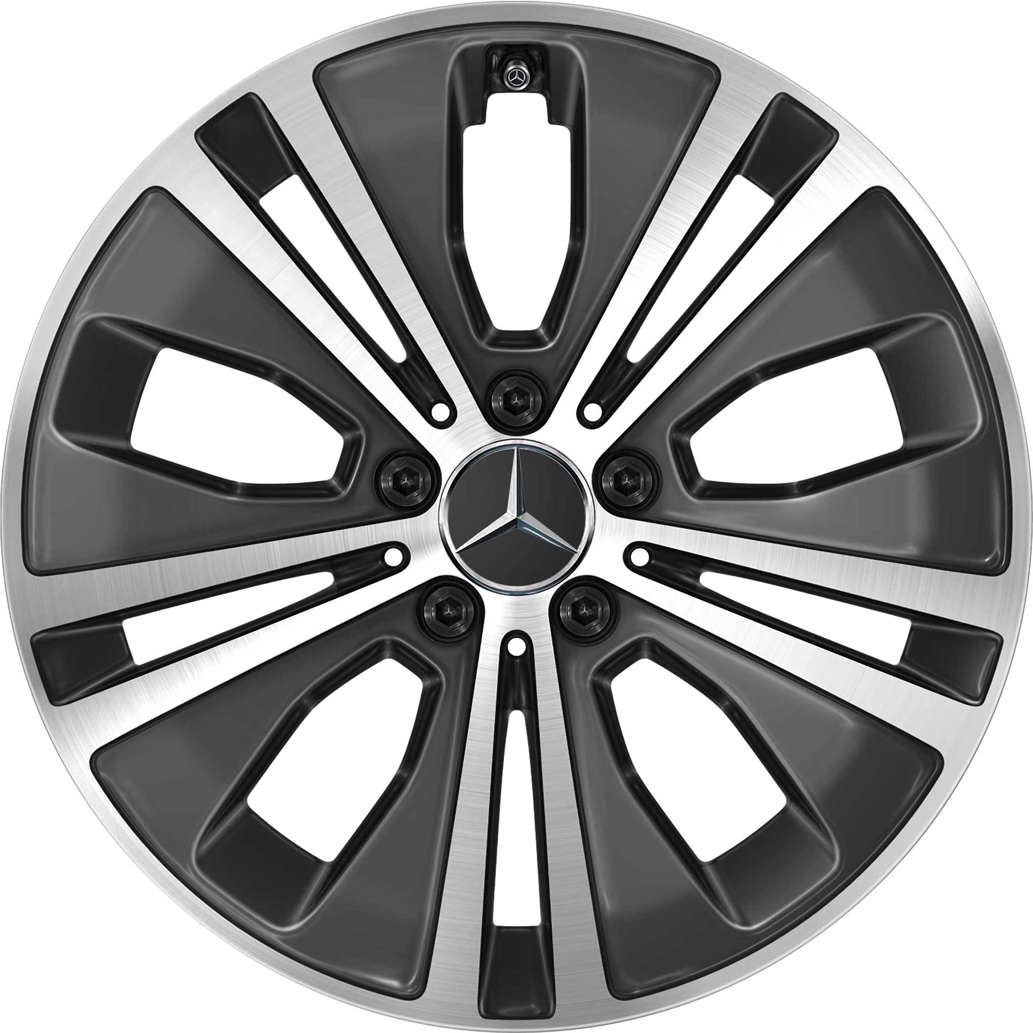 Mercedes 5 Double Spoke [213-18] Gloss Back with High Sheen Alloy Wheel Product Image #1