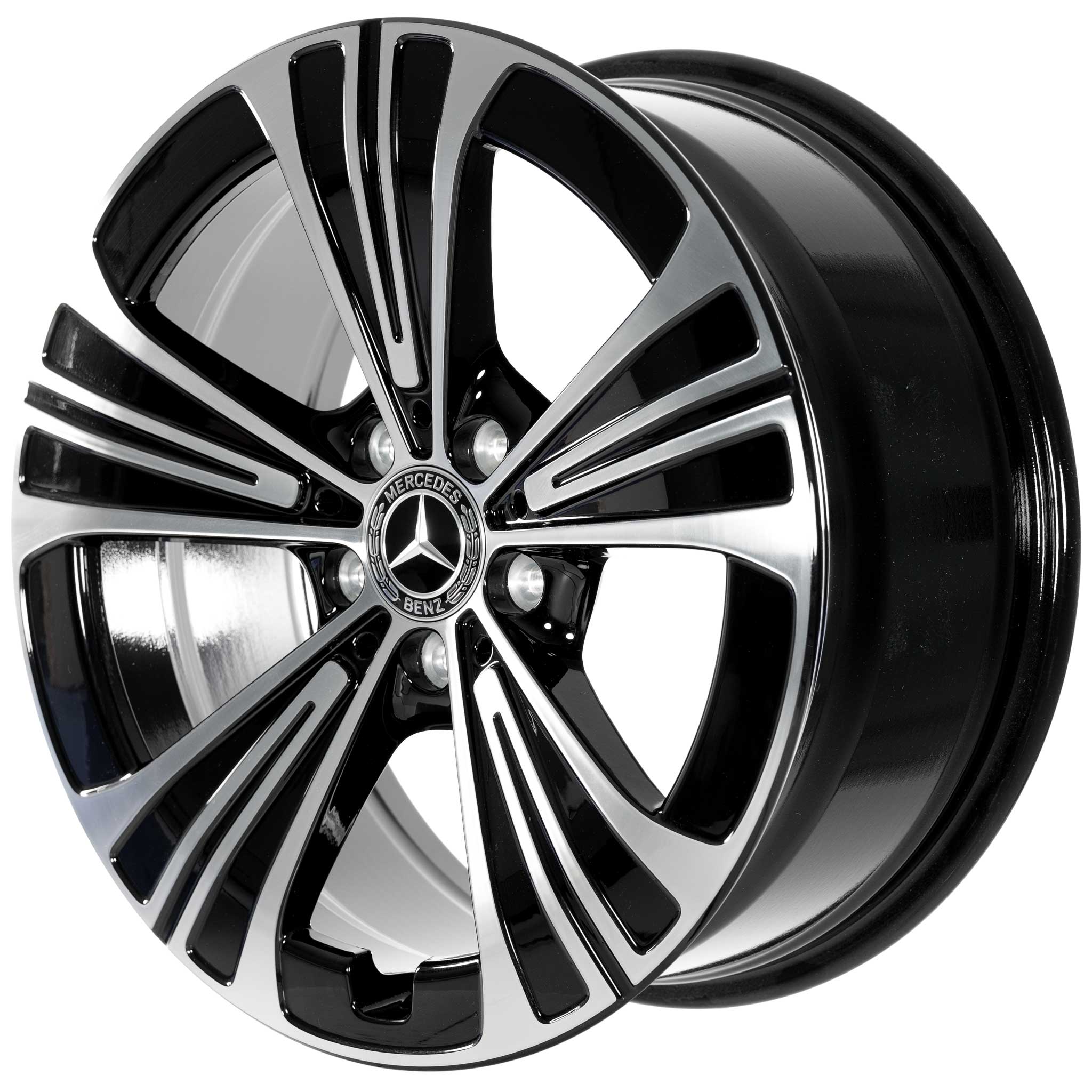 Mercedes 5 Spoke [214-18] Gloss Back with High Sheen Alloy Wheel Product Image #2