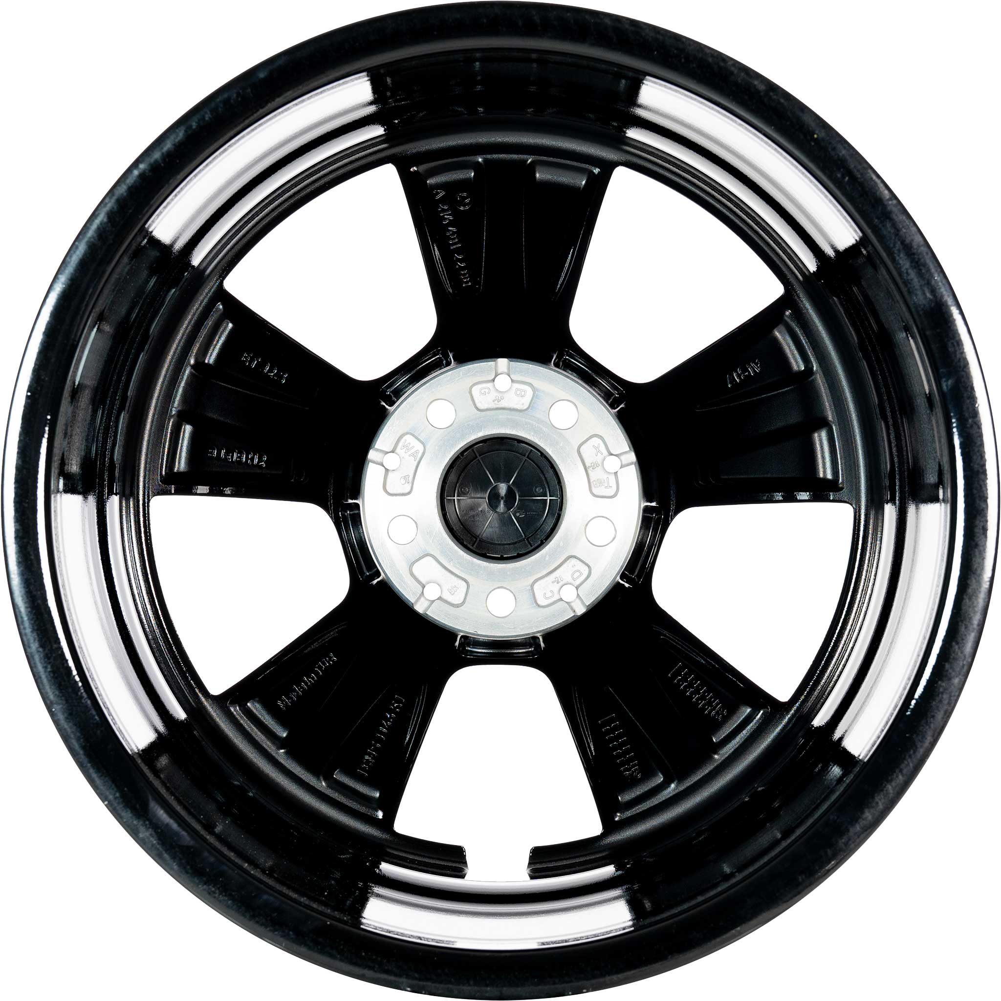 Mercedes 5 Spoke [214-18] Gloss Back with High Sheen Alloy Wheel Product Image #3