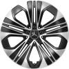 Mercedes 5 Spoke [214-19] Gloss Back with High Sheen Wheel Img 1