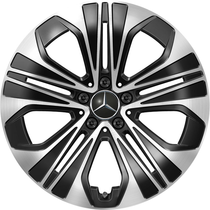 Mercedes 5 Spoke [214-19] Gloss Back with High Sheen Alloy Wheel Product Image #1