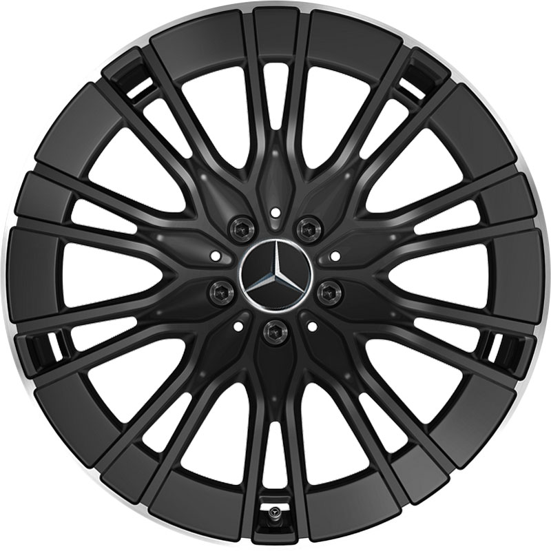 Mercedes 10 Twin Spoke [214-20] Gloss Black with High Sheen Rim Edge Alloy Wheel Product Image #1
