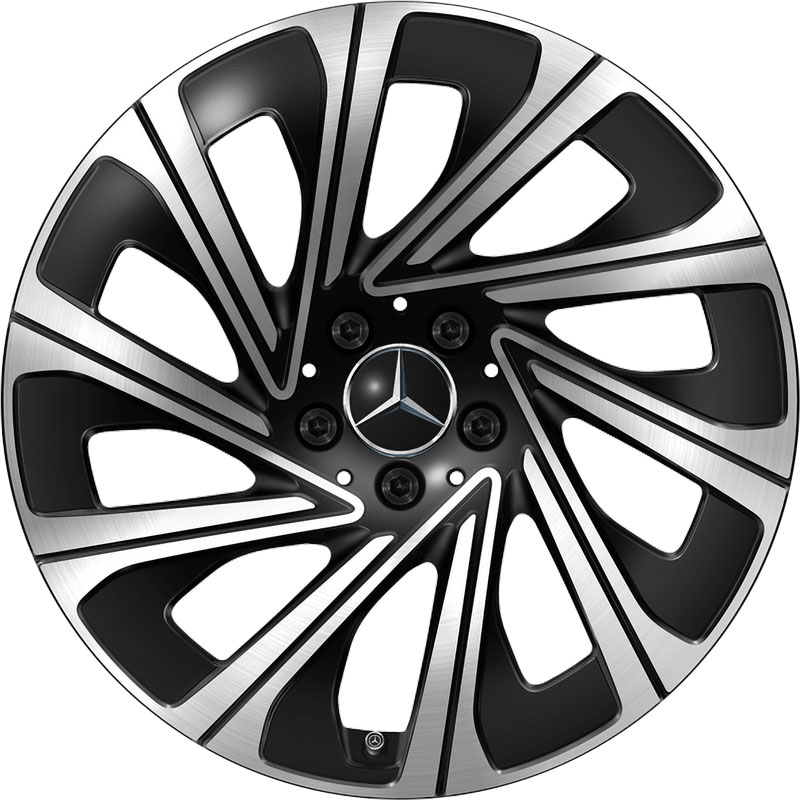 Mercedes Multispoke [214-19] Gloss Back with High Sheen Alloy Wheel Product Image #1