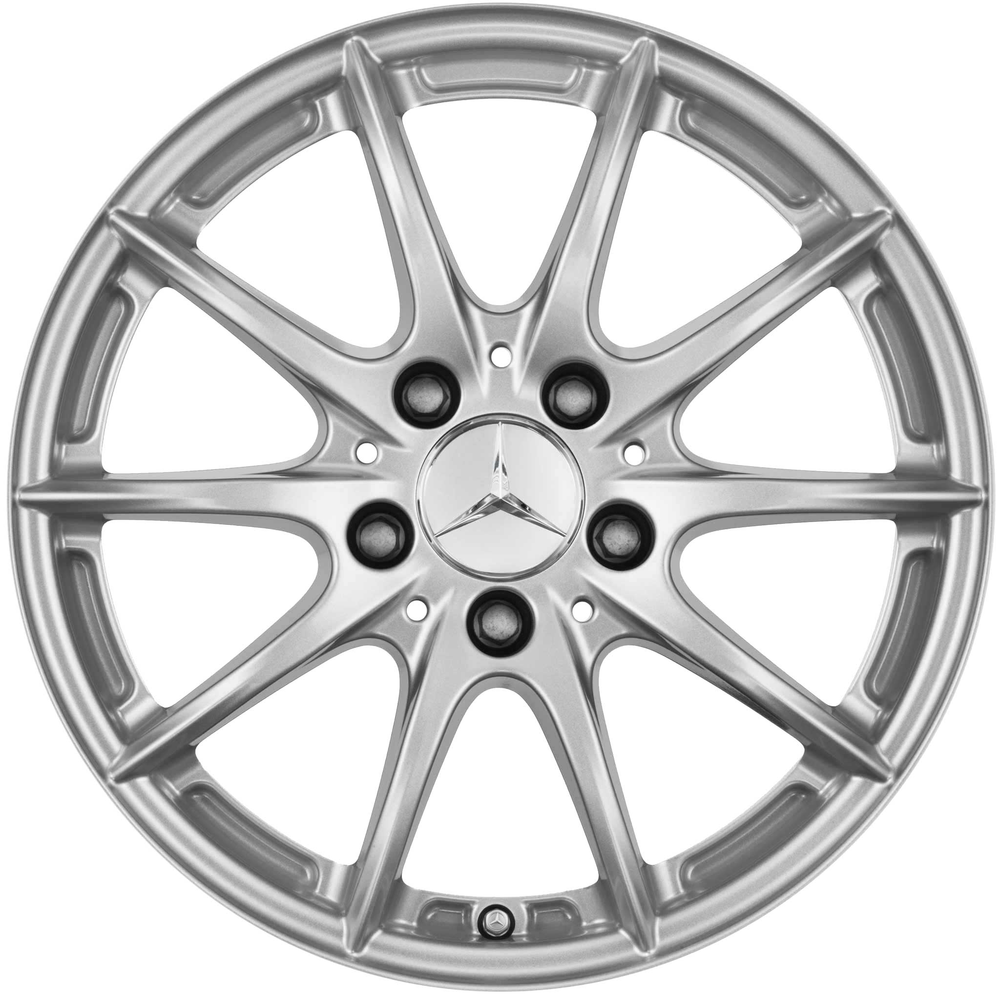 Mercedes 10 Spoke [218-17] Titanium Silver Alloy Wheel Product Image #1