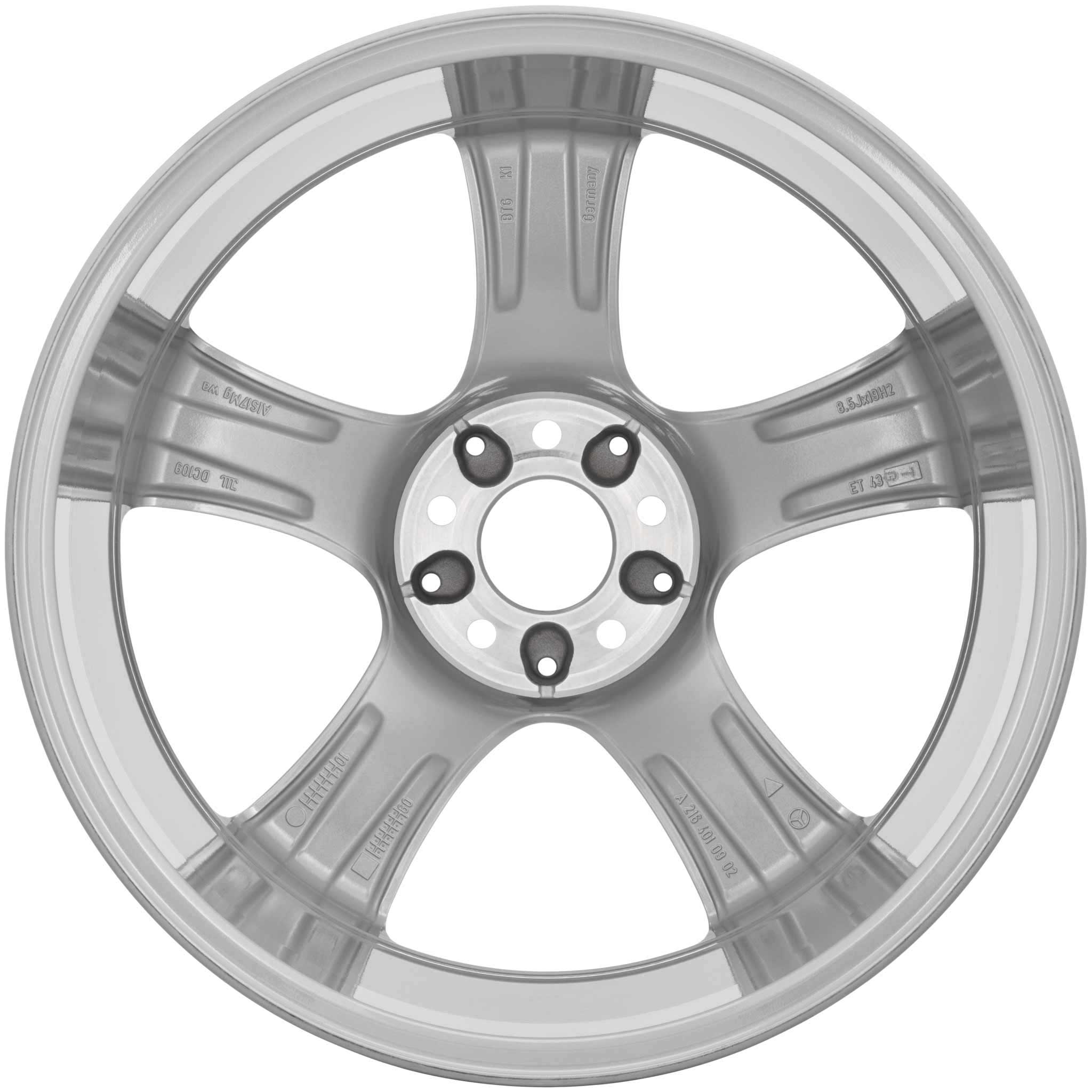 Mercedes 5 Spoke [218-19] Titanium Silver Alloy Wheel Product Image #2
