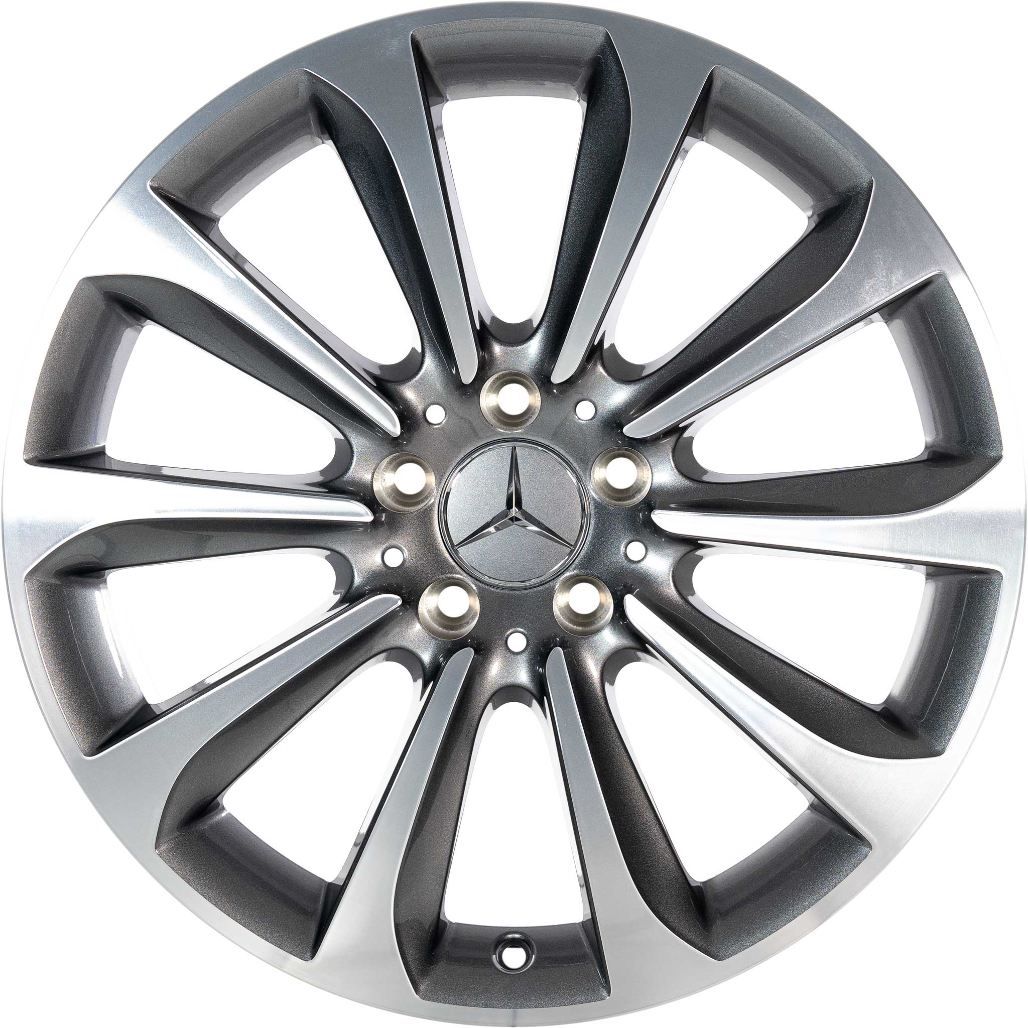 Mercedes 10 Spoke [218-18] Himalaya Grey with High Sheen Alloy Wheel Product Image #1