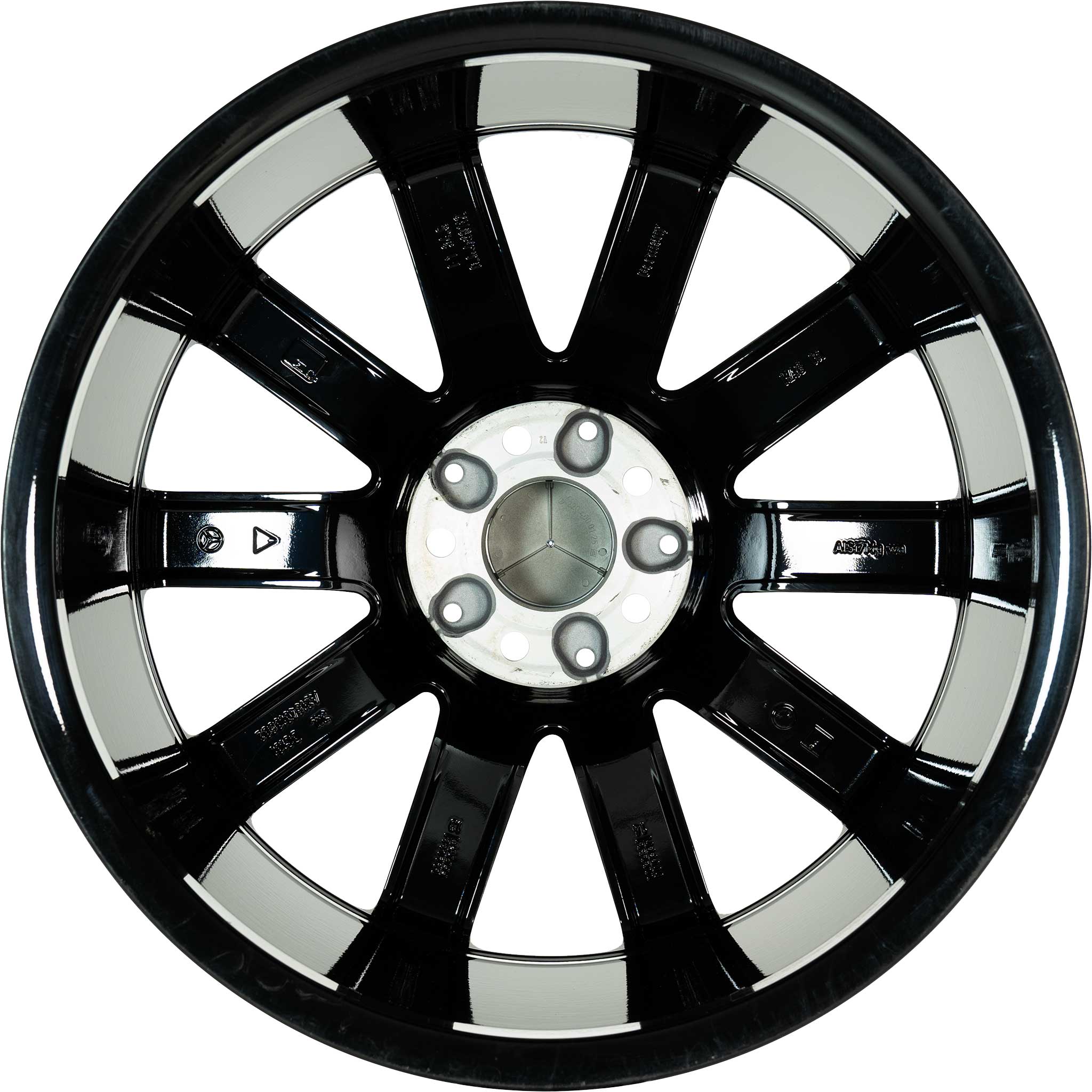 Mercedes 10 Twin Spoke [218-19] Gloss Black with High Sheen Alloy Wheel Product Image #3