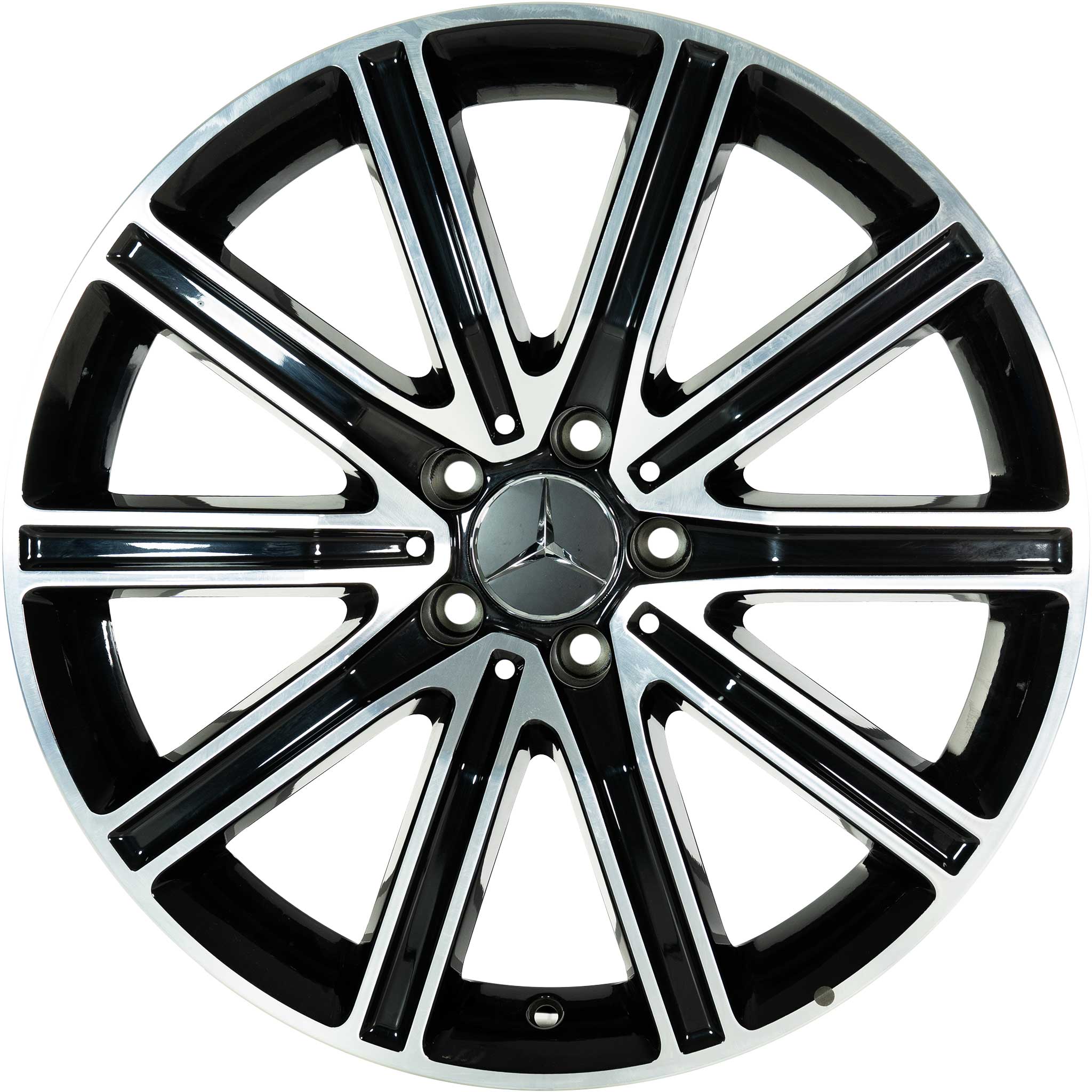 Mercedes 10 Twin Spoke [218-19] Gloss Black with High Sheen Alloy Wheel Product Image #1