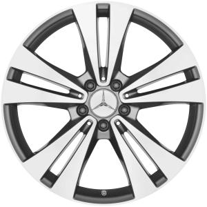19" Mercedes 5 Twin Spoke [218-19] Himalaya Grey with High Sheen alloy wheel