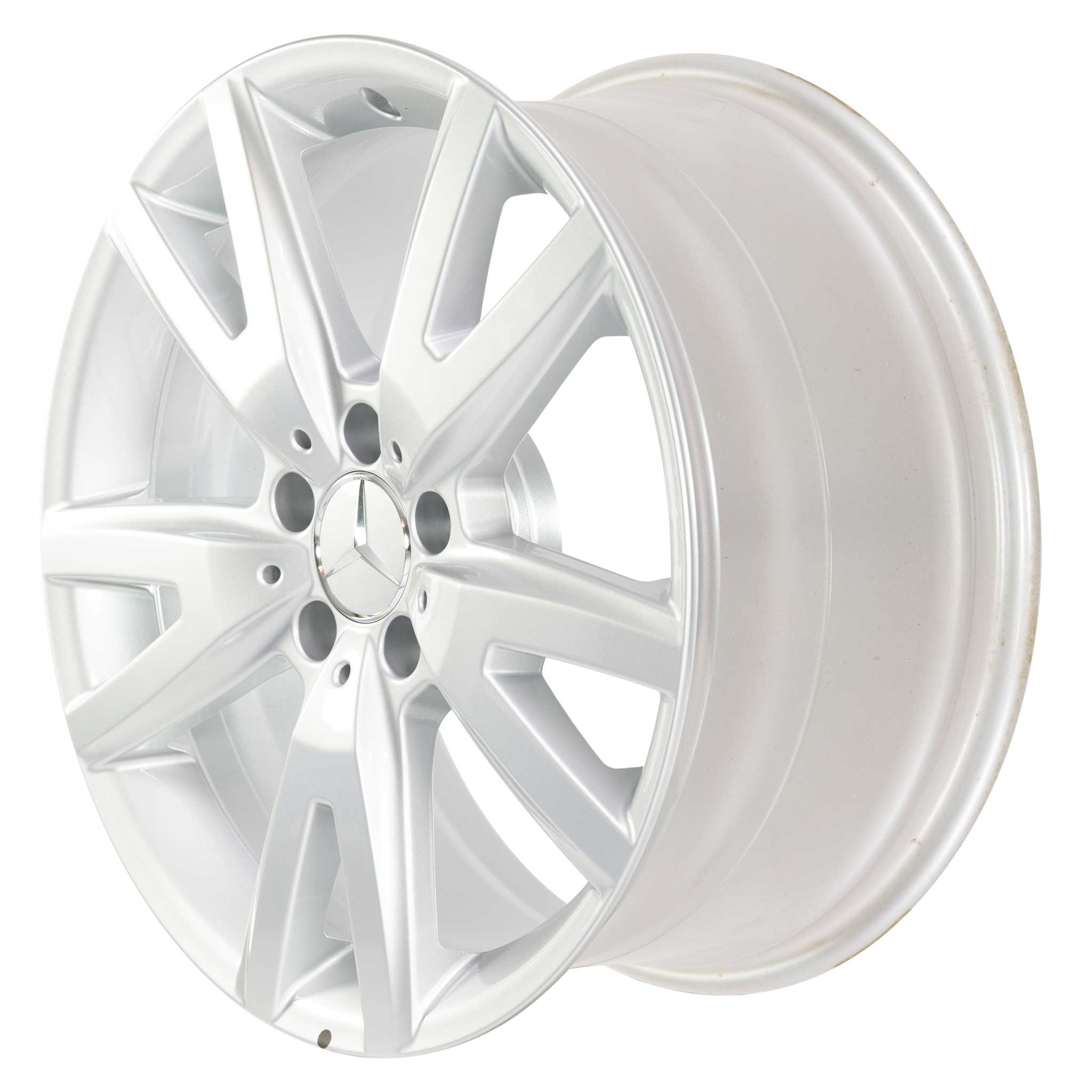 Mercedes 5 Twin Spoke [218-18] Titanium Silver Alloy Wheel Product Image #2
