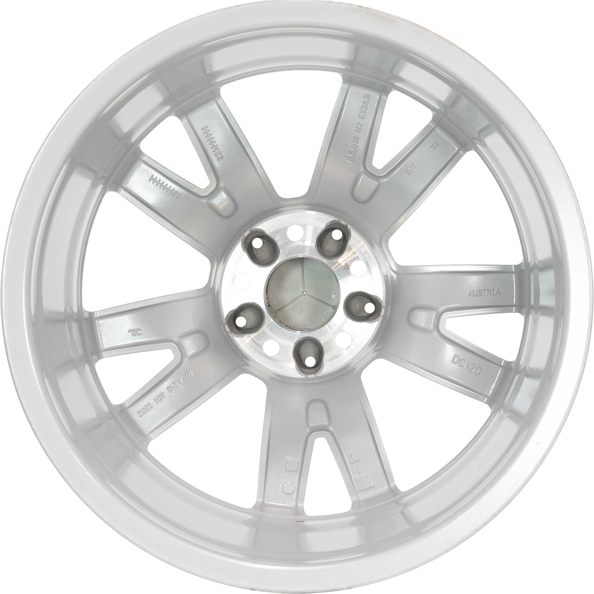 Mercedes 5 Twin Spoke [218-18] Titanium Silver Alloy Wheel Product Image #3