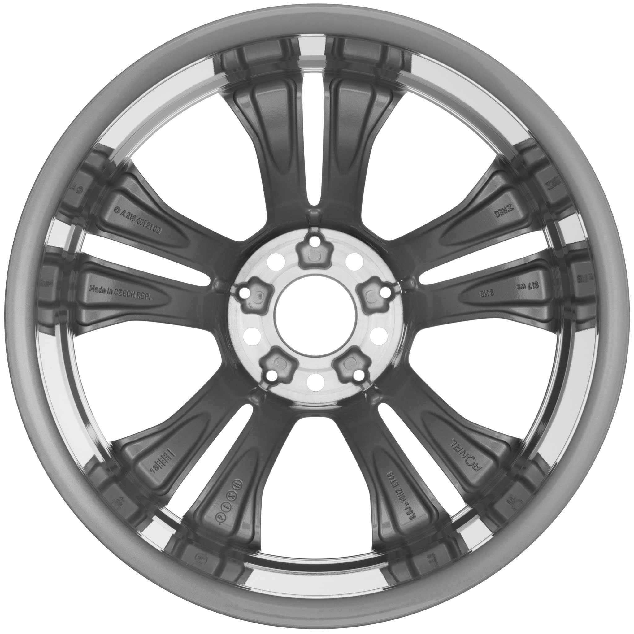 Mercedes 5 Twin Spoke [218-18] Himalaya Grey with High Sheen Alloy Wheel Product Image #3