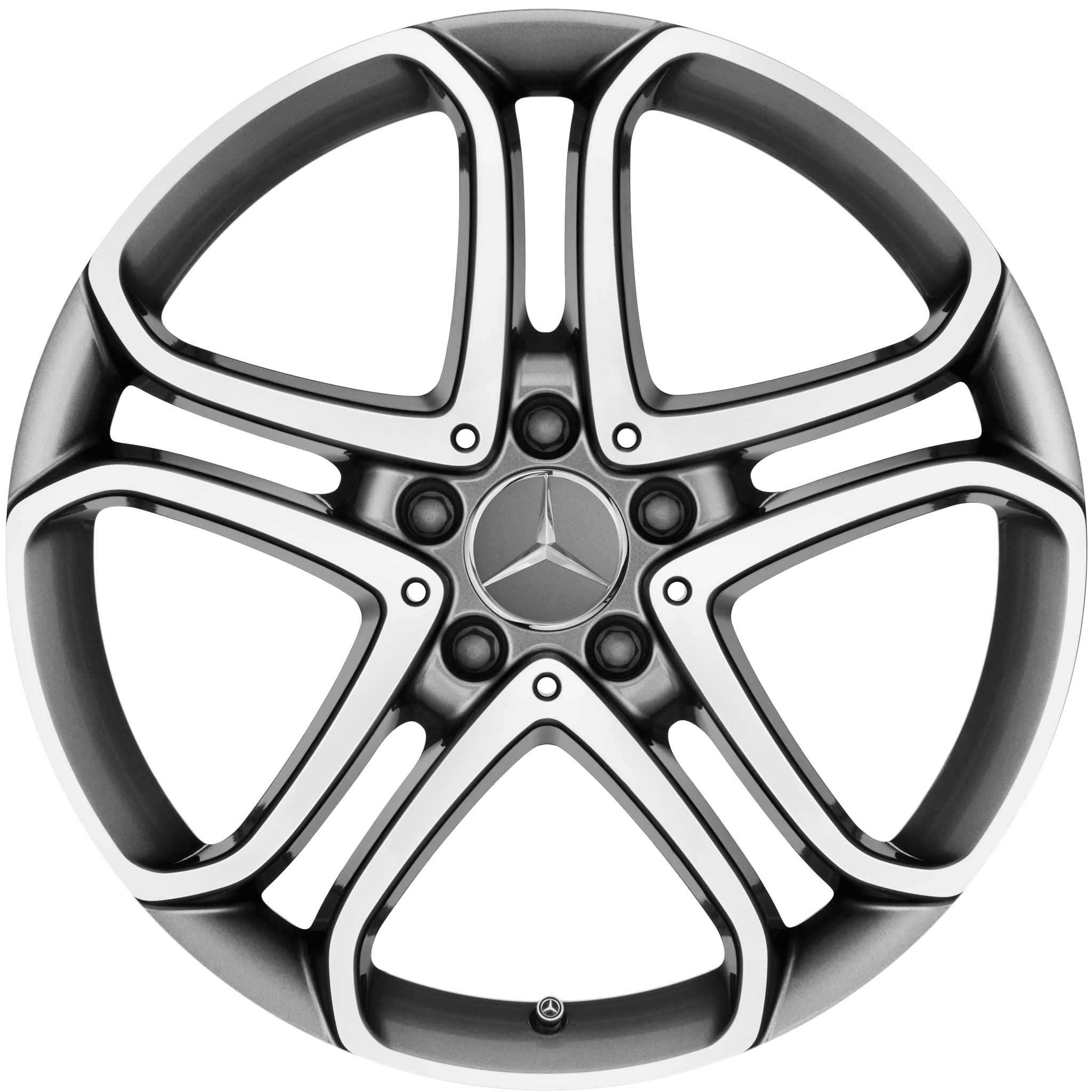 Mercedes 5 Twin Spoke [218-18] Himalaya Grey with High Sheen Alloy Wheel Product Image #1