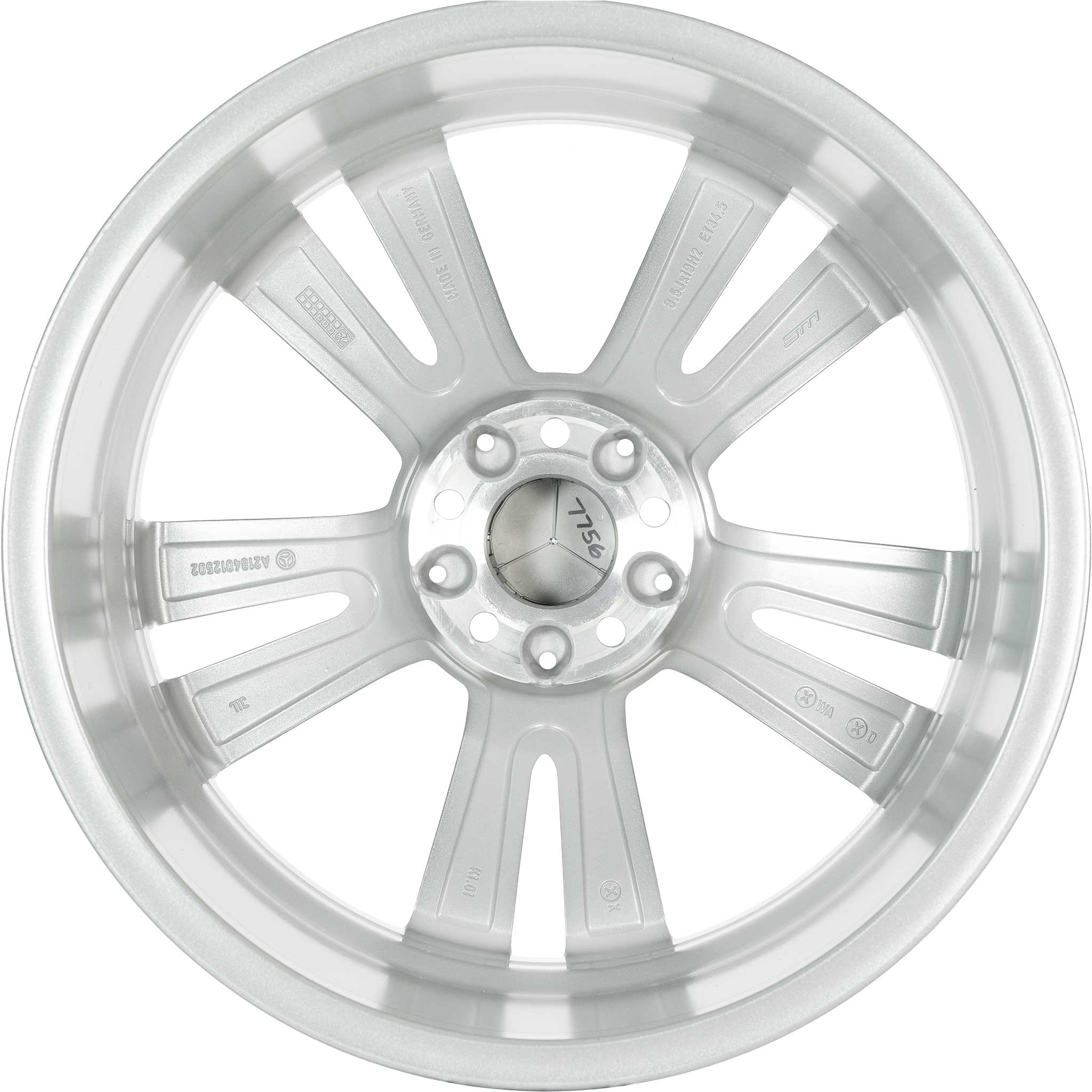 Mercedes 5 Twin Spoke [218-19] Himalaya Grey with High Sheen Alloy Wheel Product Image #3