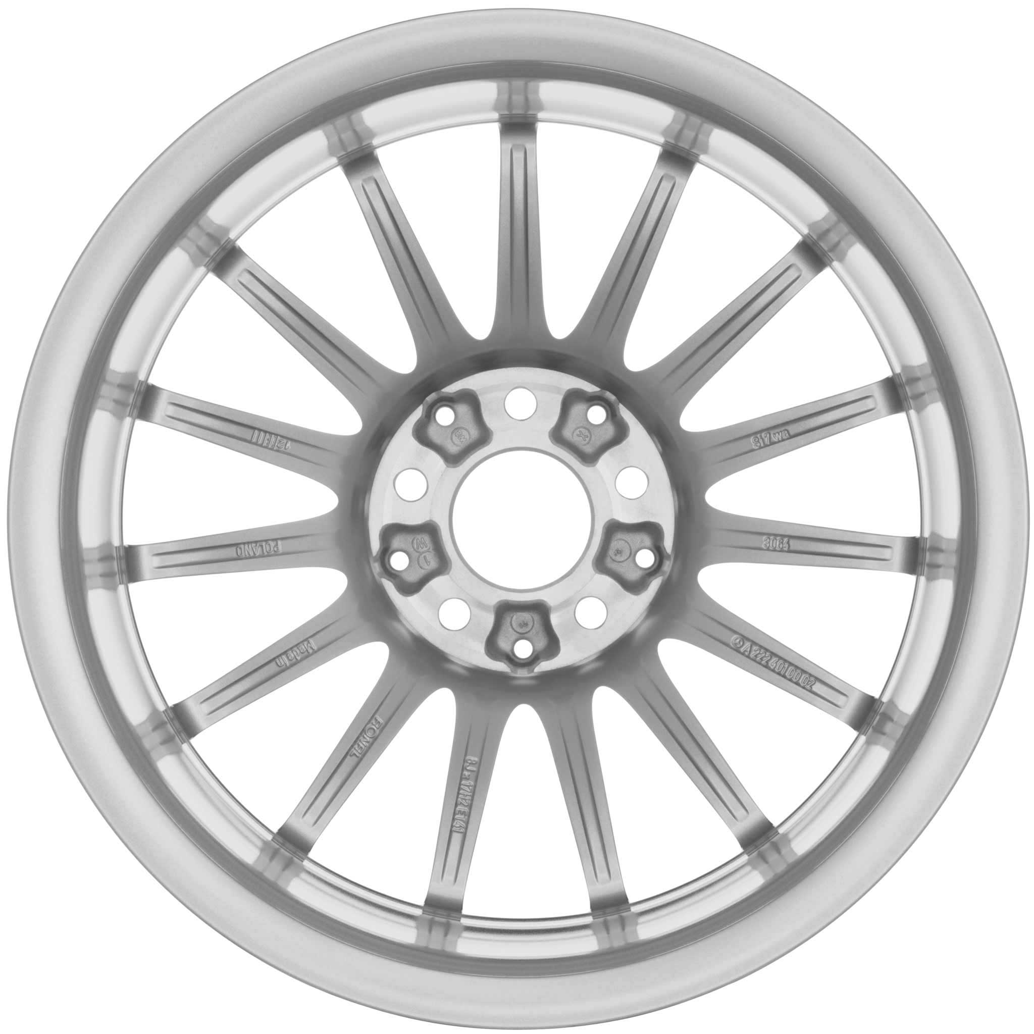 Mercedes 15 Spoke [222-17] Vanadium Silver Alloy Wheel Product Image #3